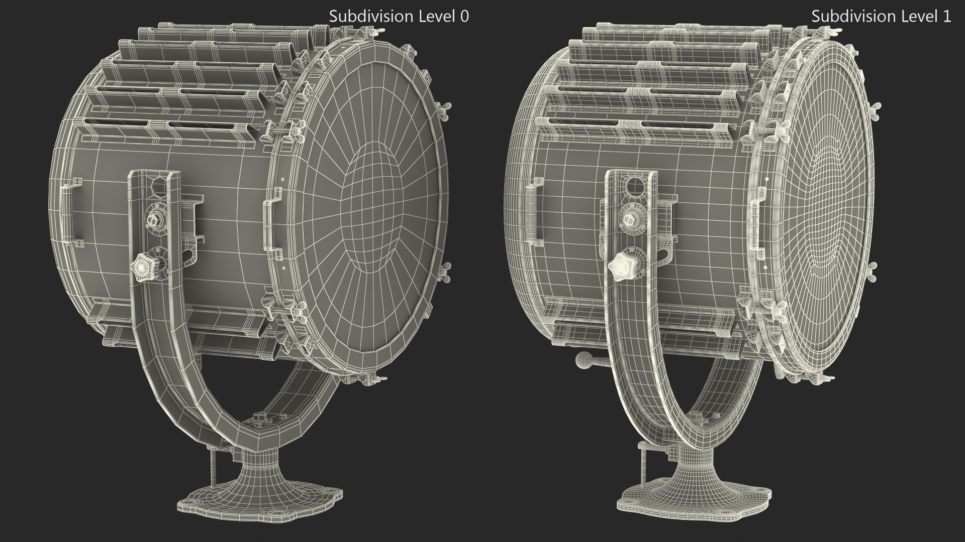 Salvaged Vintage Suez Canal Searchlight 3D model