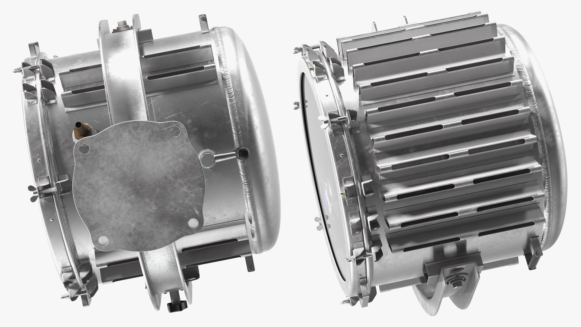 Salvaged Vintage Suez Canal Searchlight 3D model