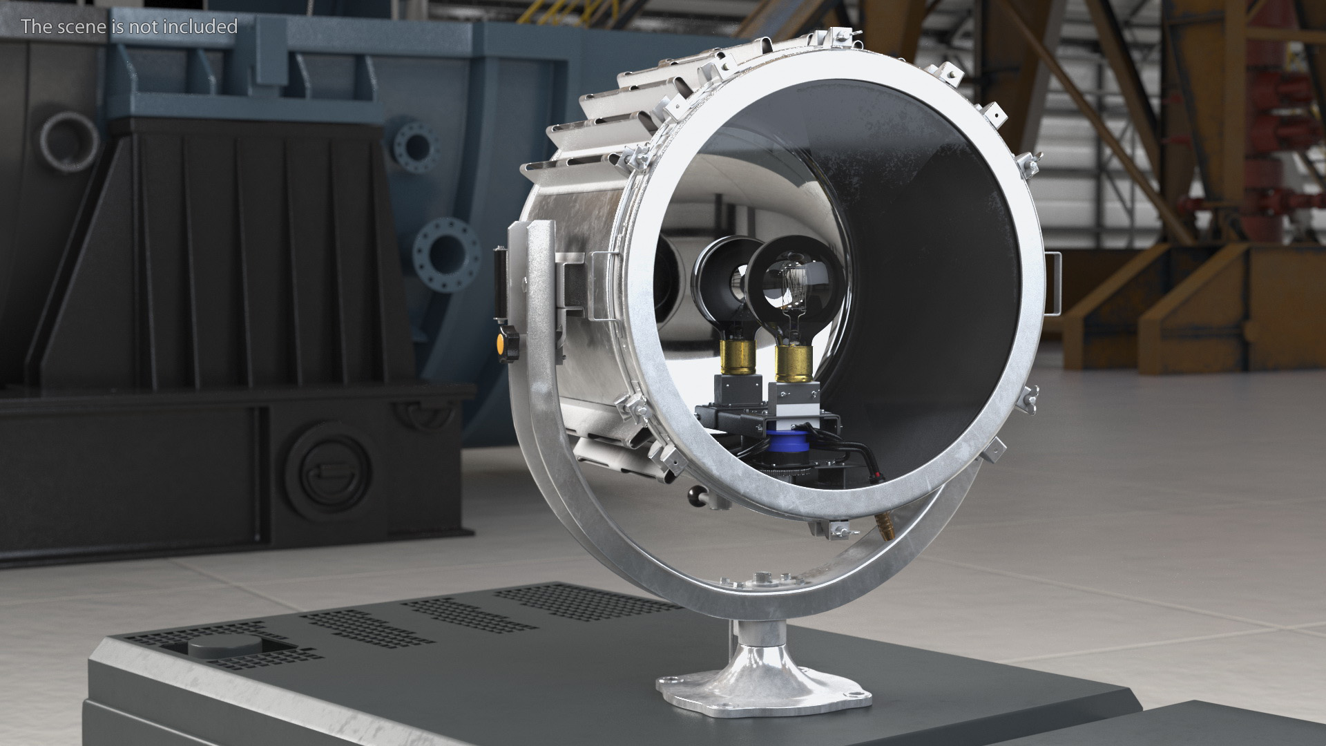Salvaged Vintage Suez Canal Searchlight 3D model