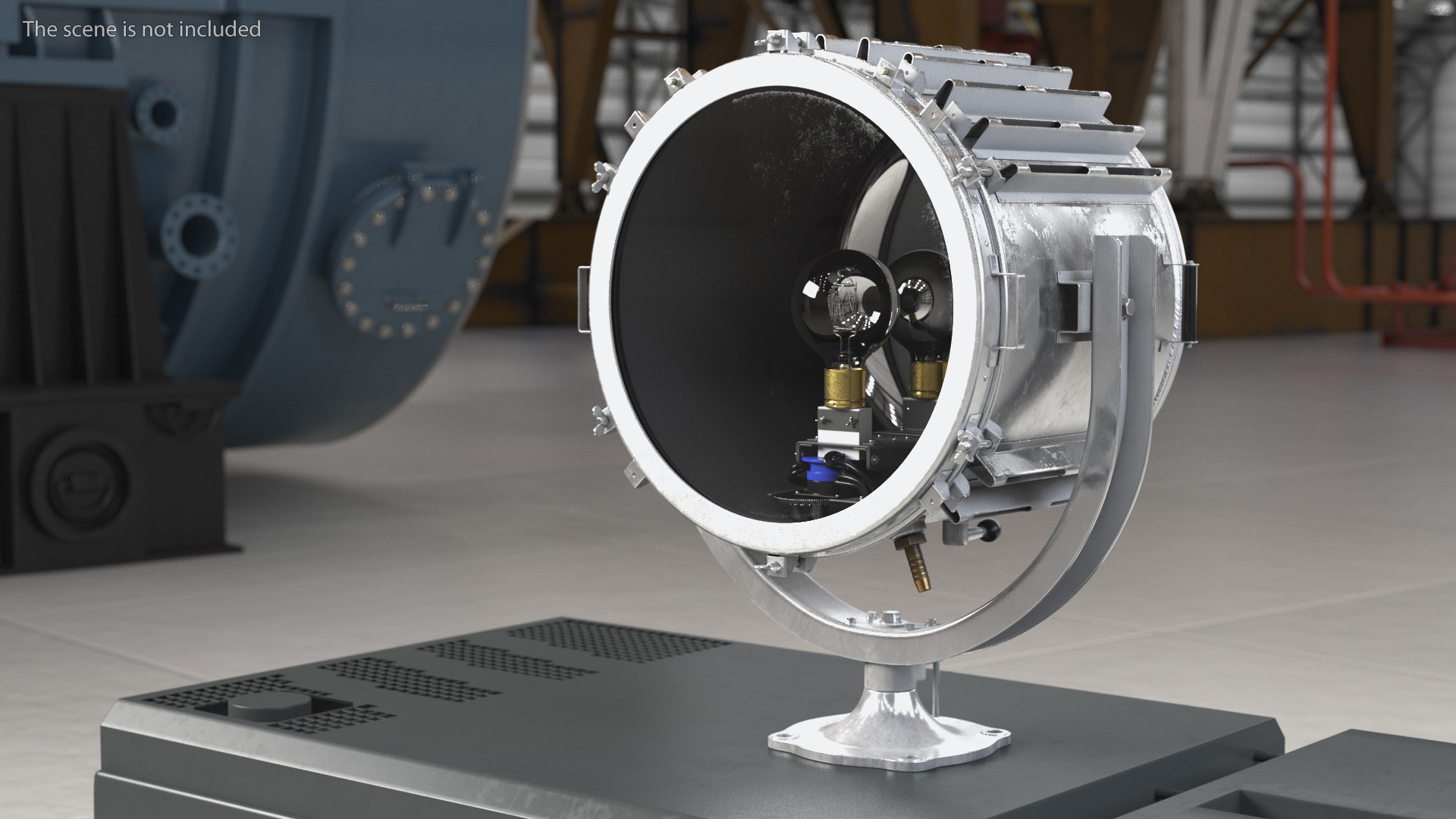 Salvaged Vintage Suez Canal Searchlight 3D model