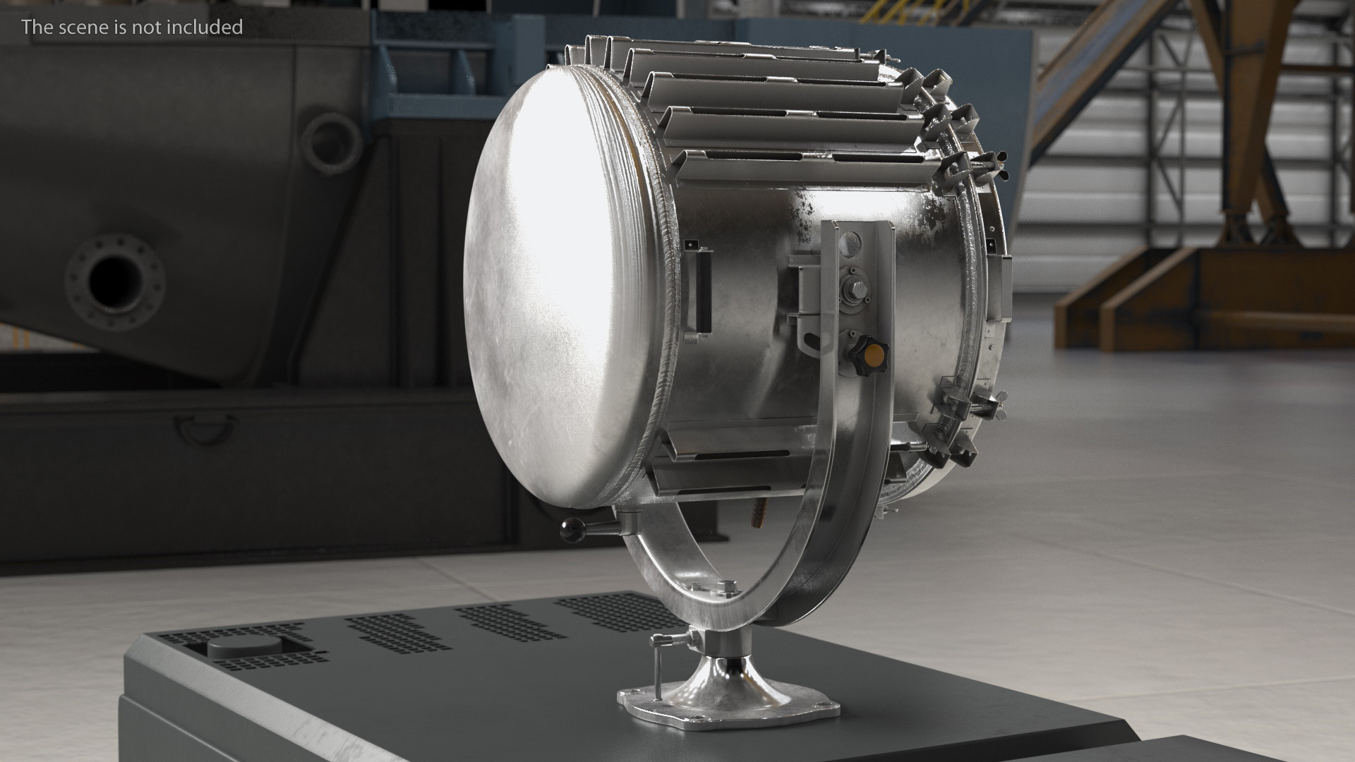 Salvaged Vintage Suez Canal Searchlight 3D model