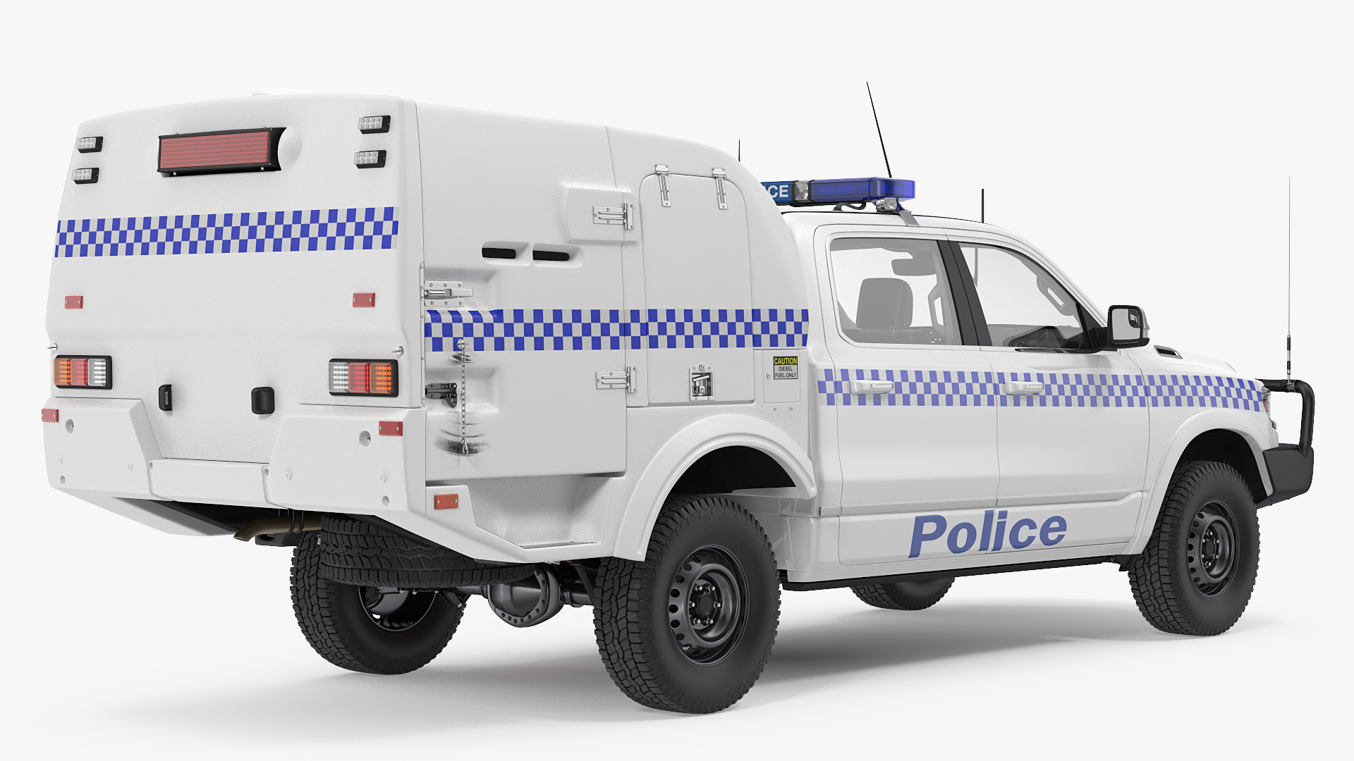 3D Police Prisoner Transport Truck