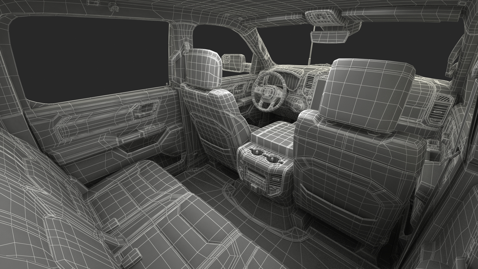 3D Police Prisoner Transport Truck