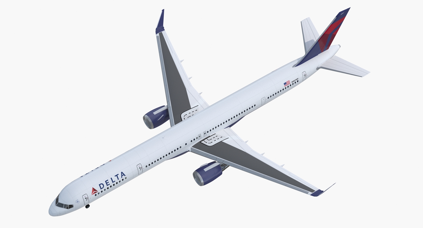 3D Boeing 757 300 with Interior and Cockpit Delta Air Lines