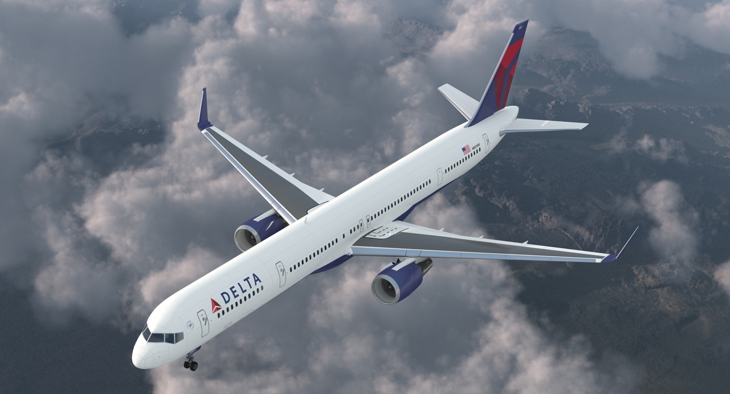 3D Boeing 757 300 with Interior and Cockpit Delta Air Lines