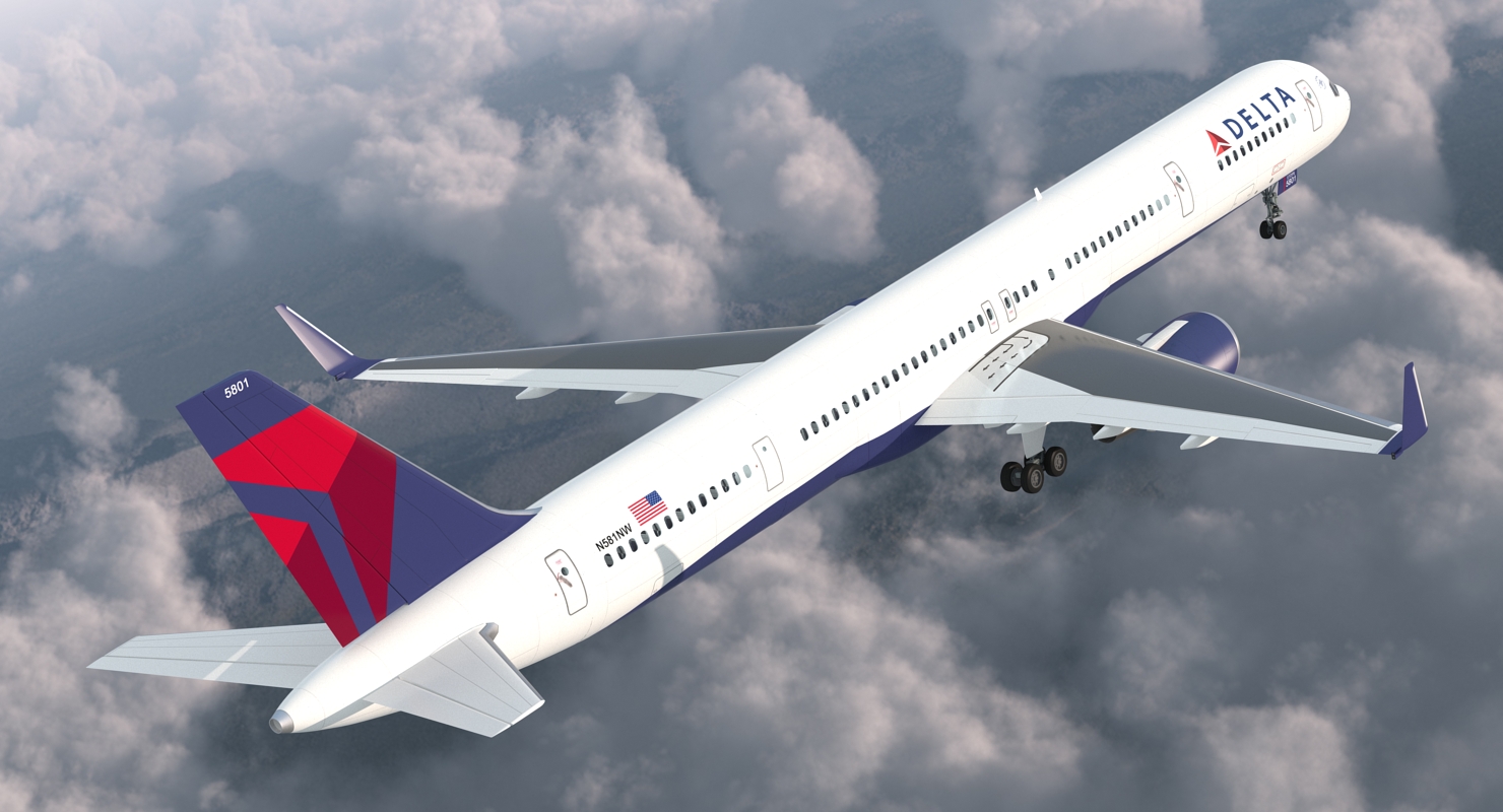 3D Boeing 757 300 with Interior and Cockpit Delta Air Lines