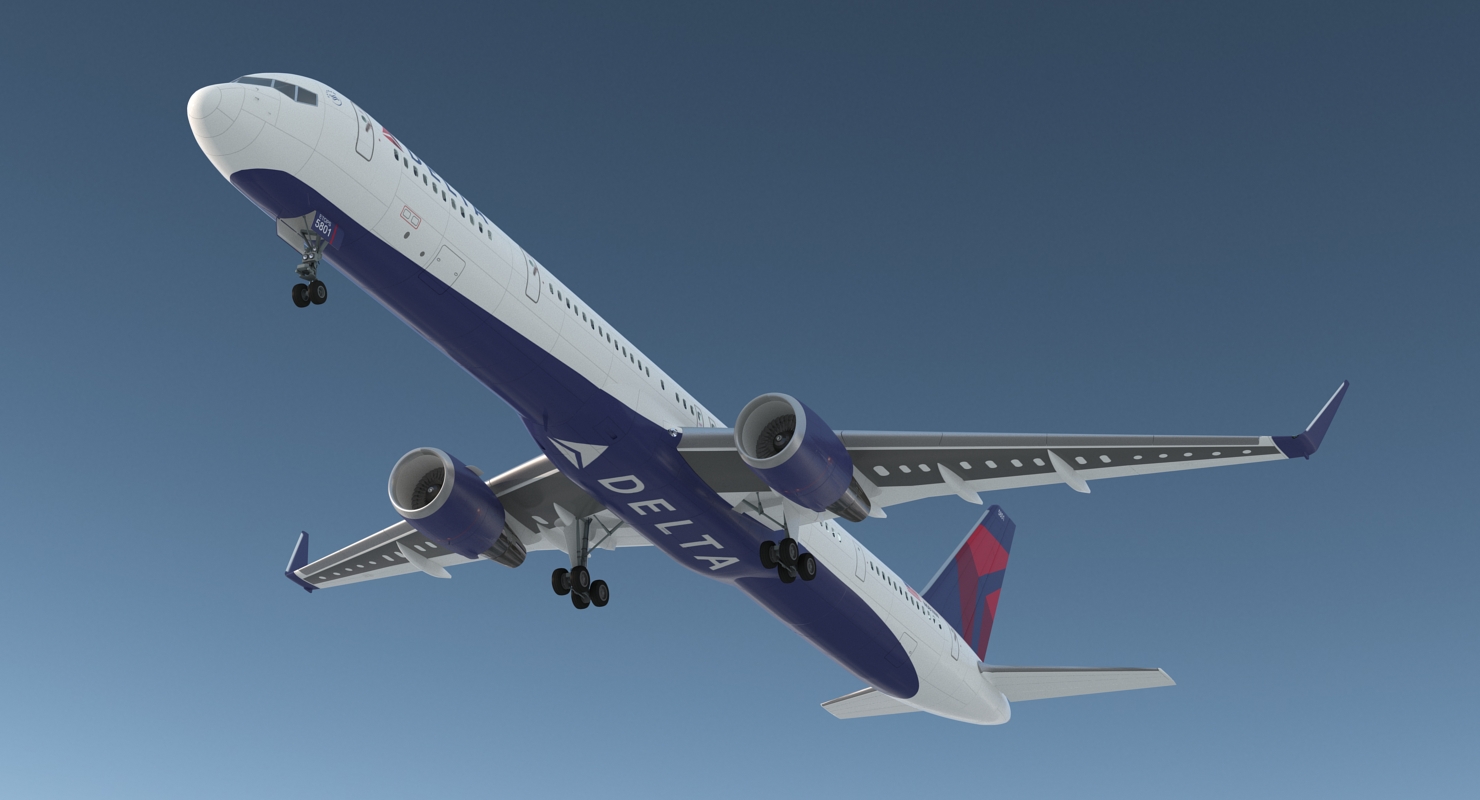 3D Boeing 757 300 with Interior and Cockpit Delta Air Lines