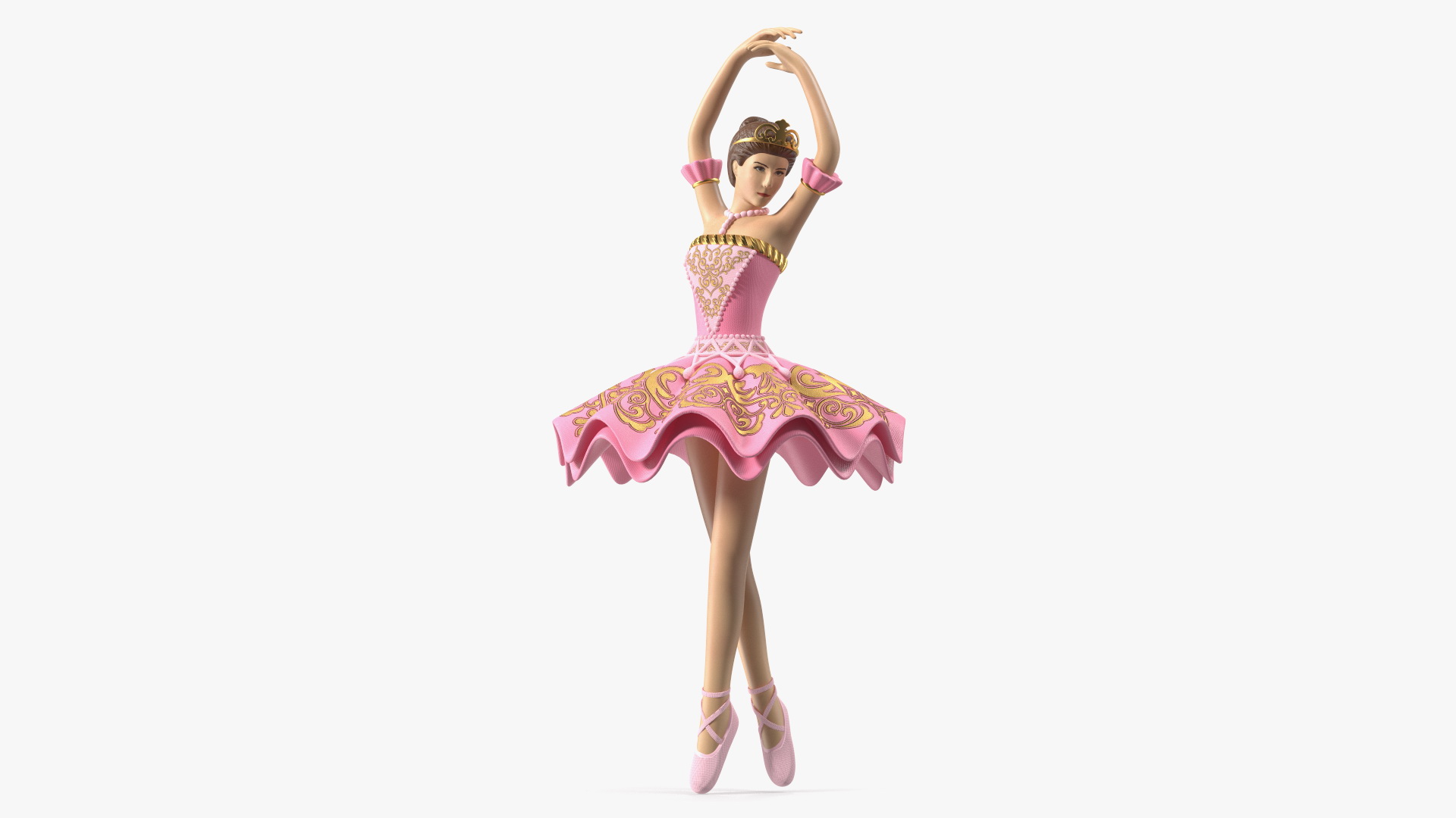3D Ballerina Figure Pink
