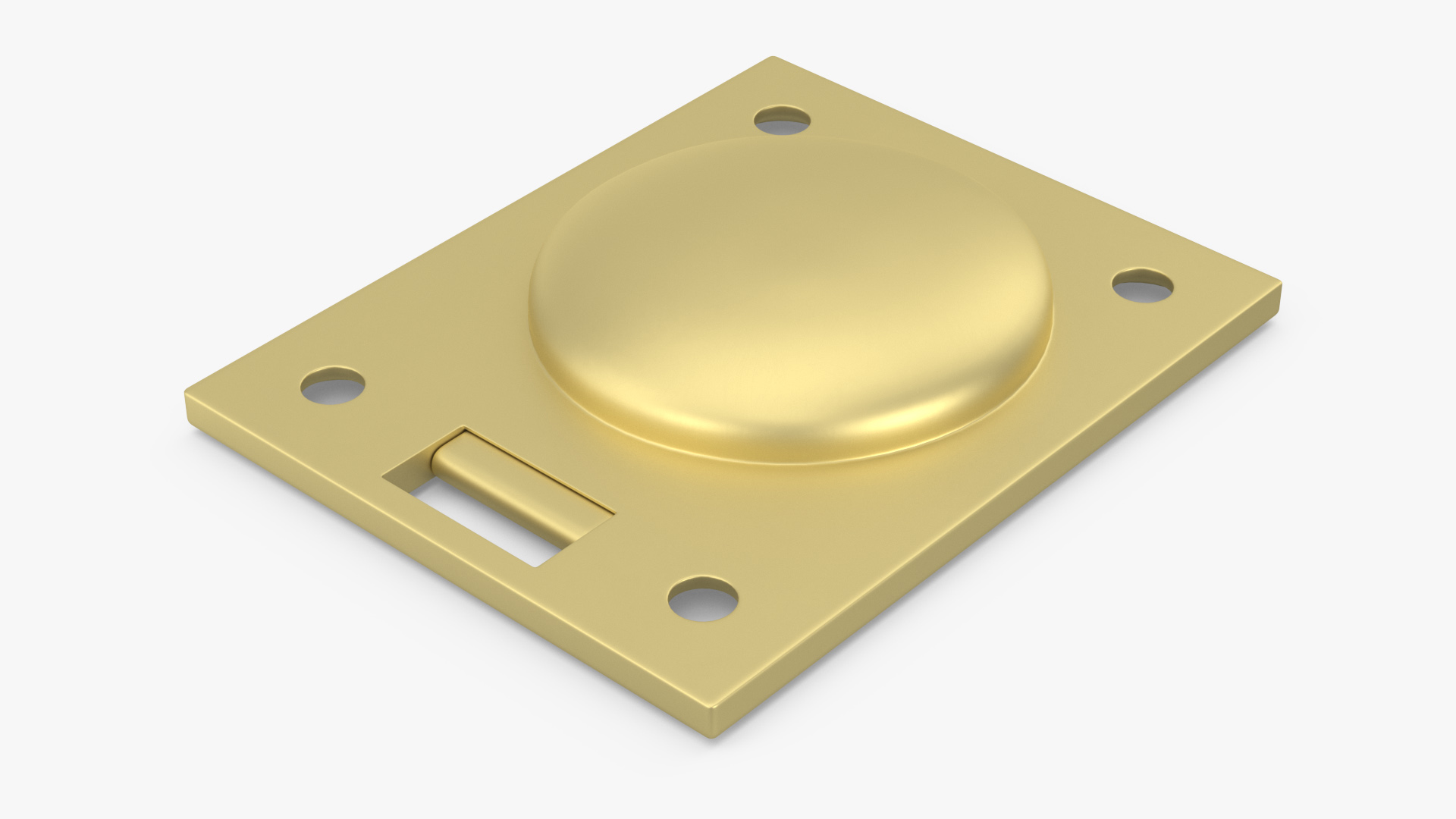 Kitchen Cabinet Handle Recessed Round Bronze 3D model