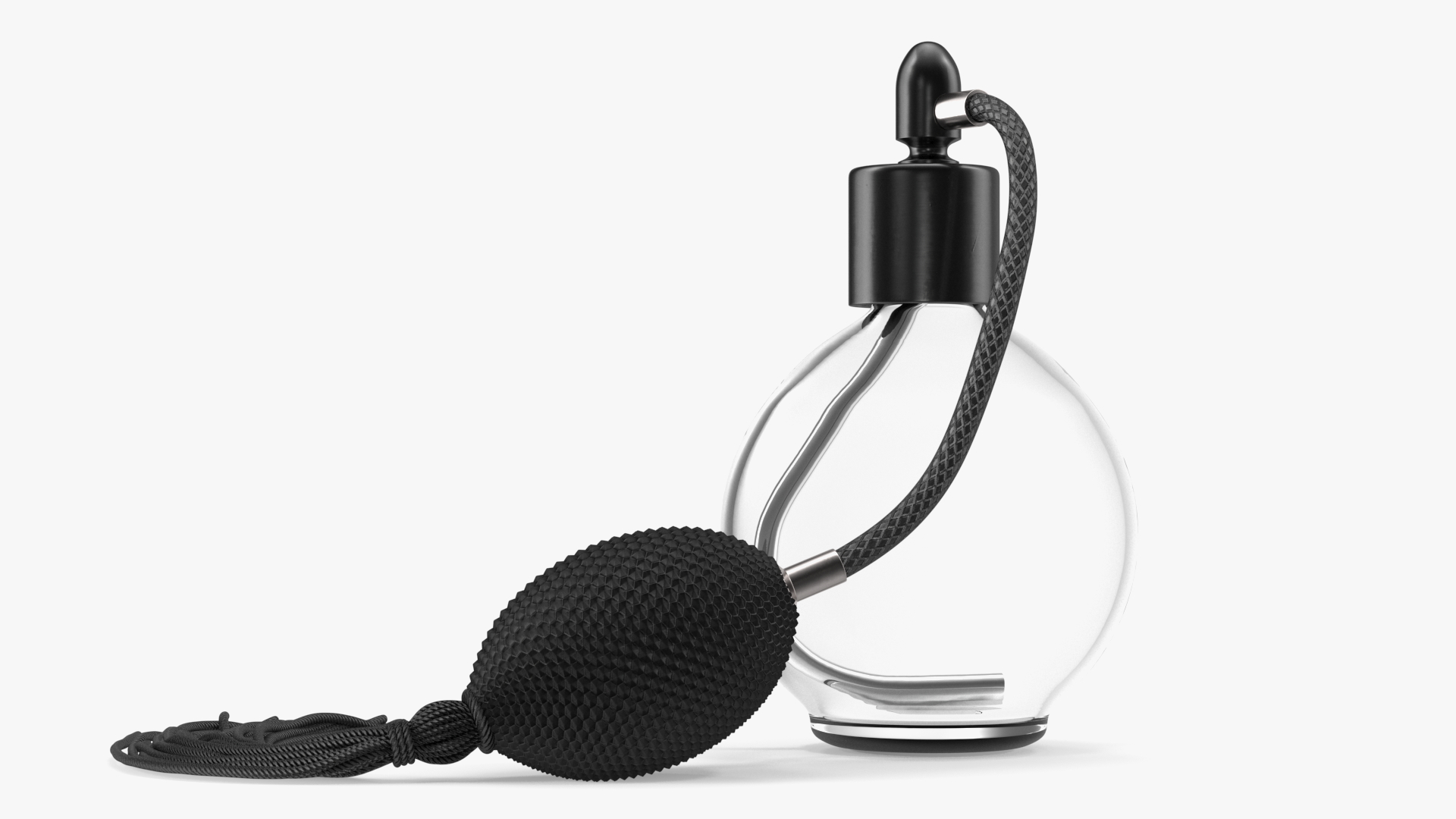 3D Empty Perfume Bottle Black Hose Pump