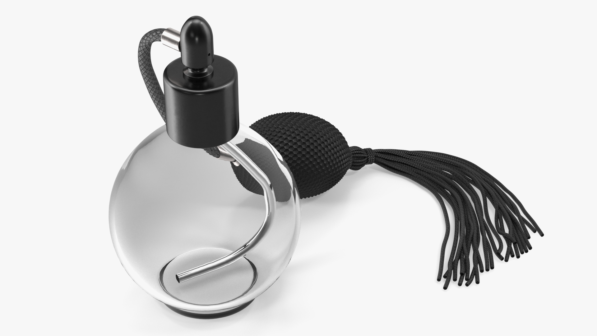 3D Empty Perfume Bottle Black Hose Pump