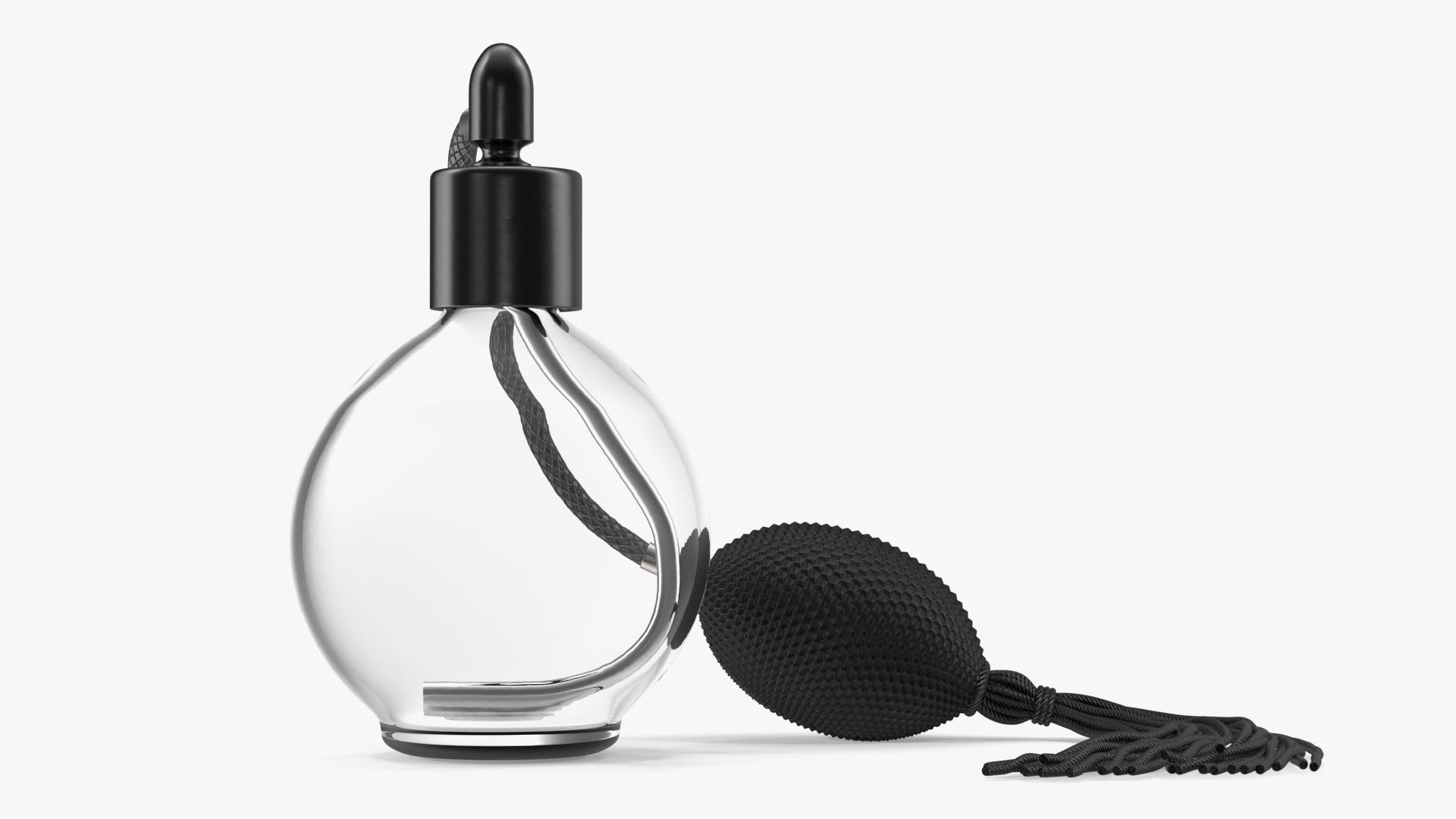 3D Empty Perfume Bottle Black Hose Pump