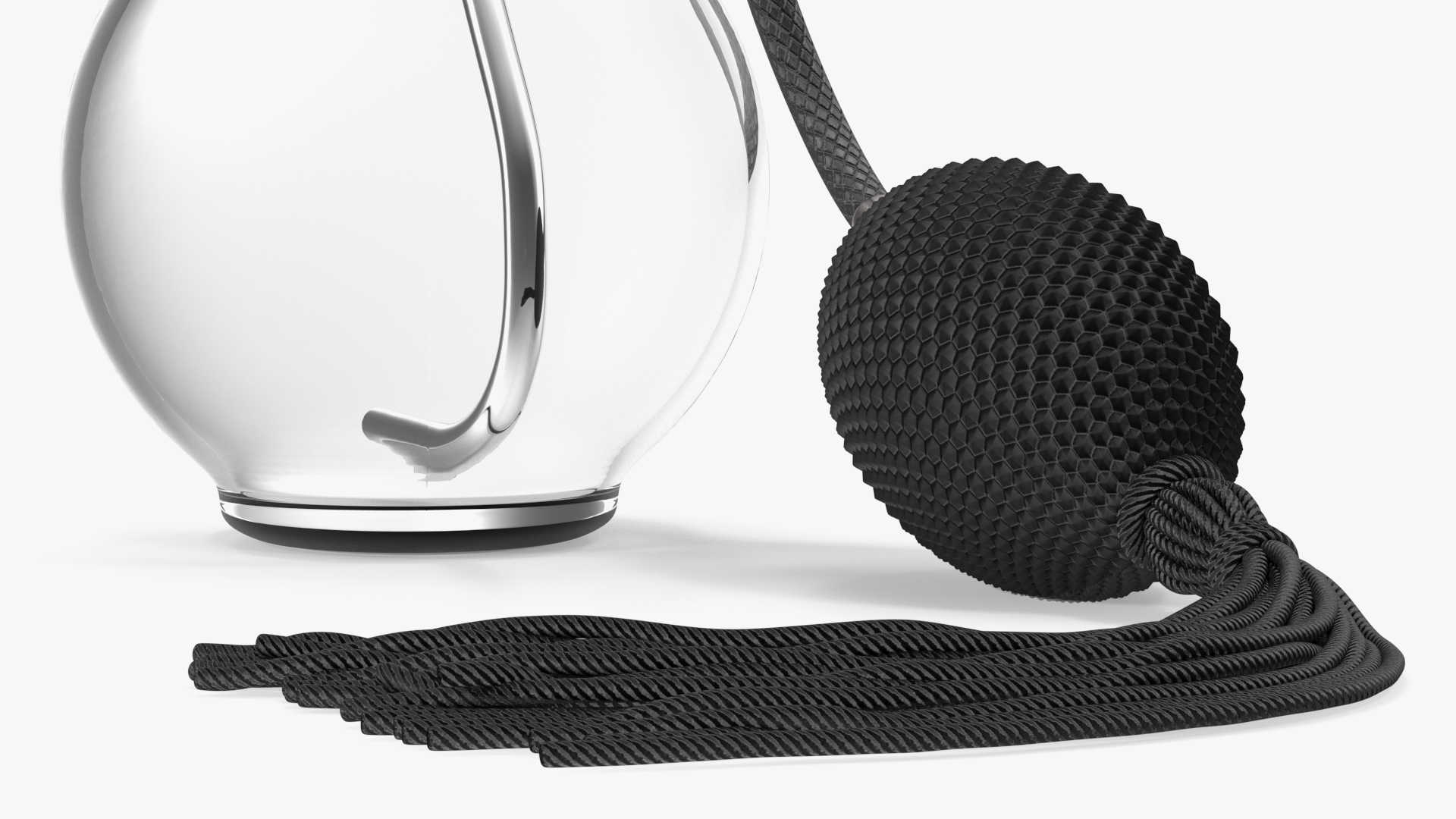 3D Empty Perfume Bottle Black Hose Pump