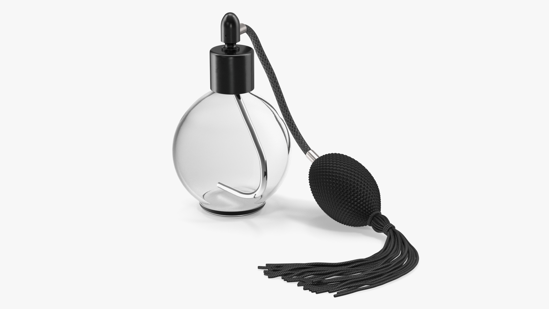 3D Empty Perfume Bottle Black Hose Pump