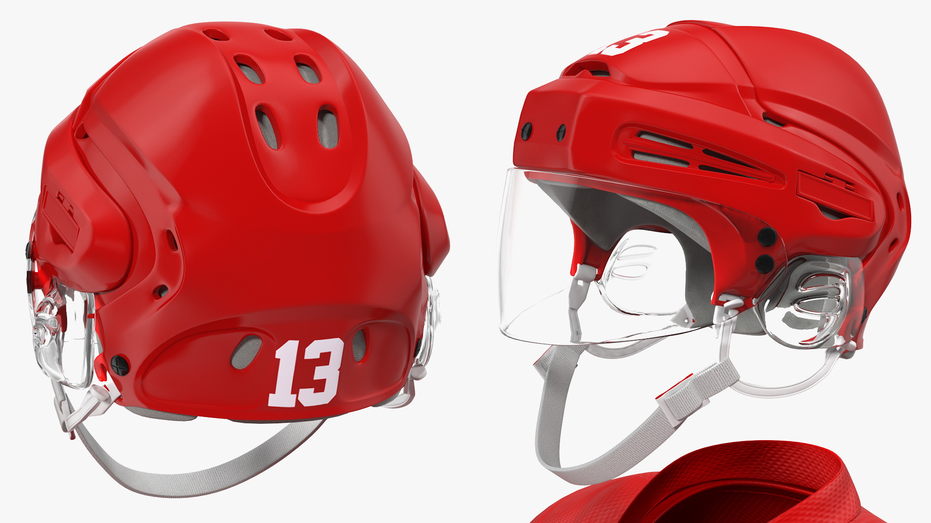3D model Hockey Equipment Red