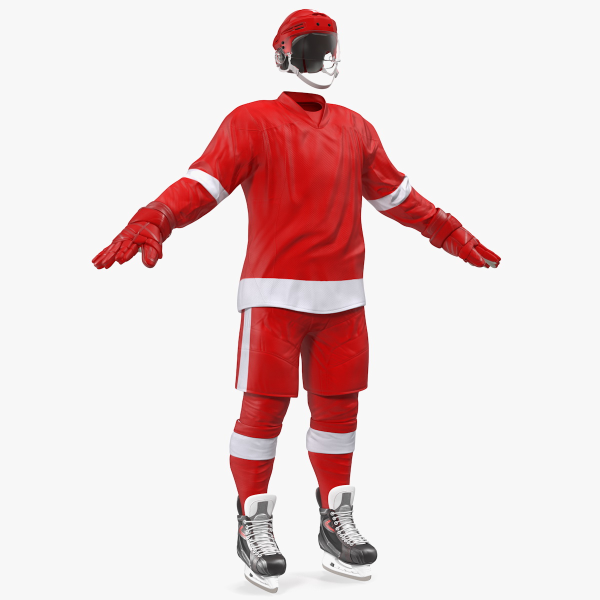 3D model Hockey Equipment Red