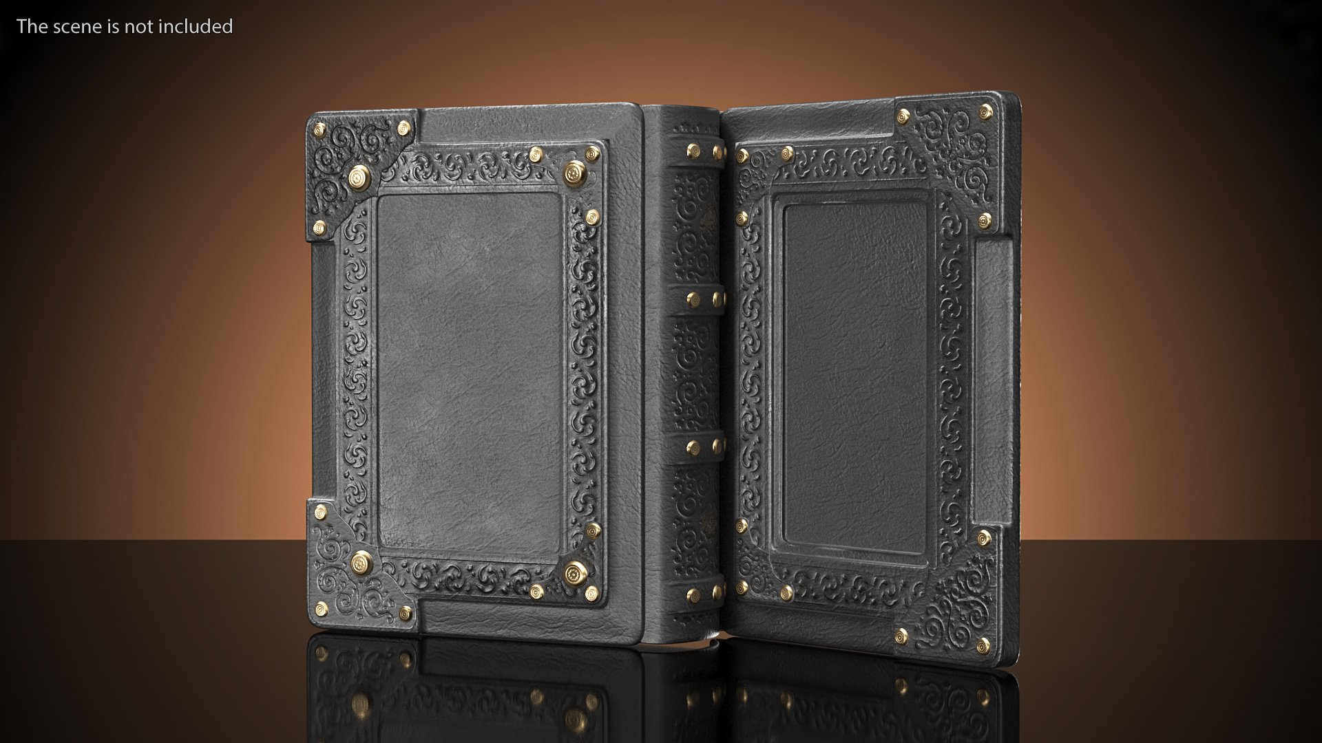 3D model Vintage Ornate Book Black