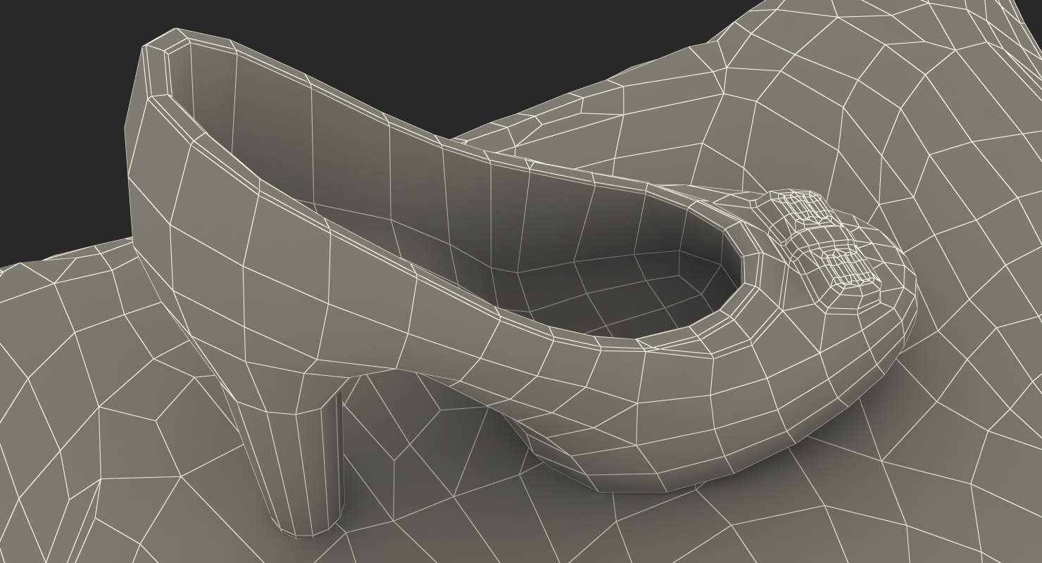 3D model Glass Slipper on Velvet Pillow