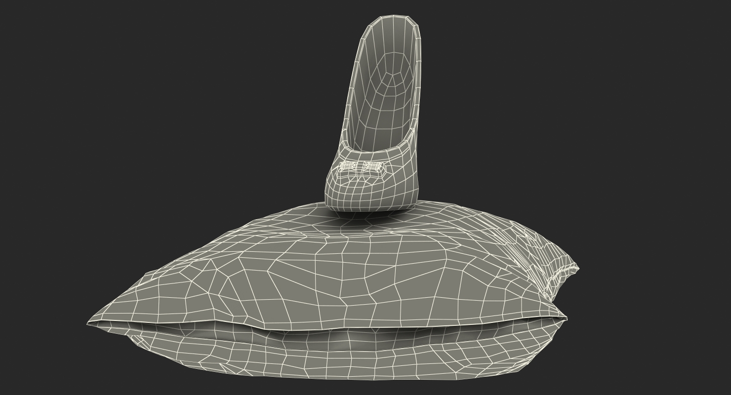 3D model Glass Slipper on Velvet Pillow