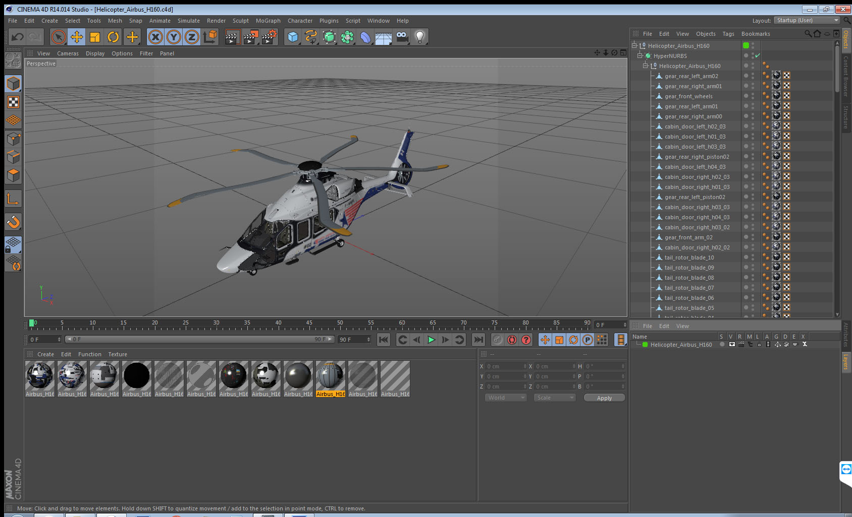Helicopter Airbus H160 3D