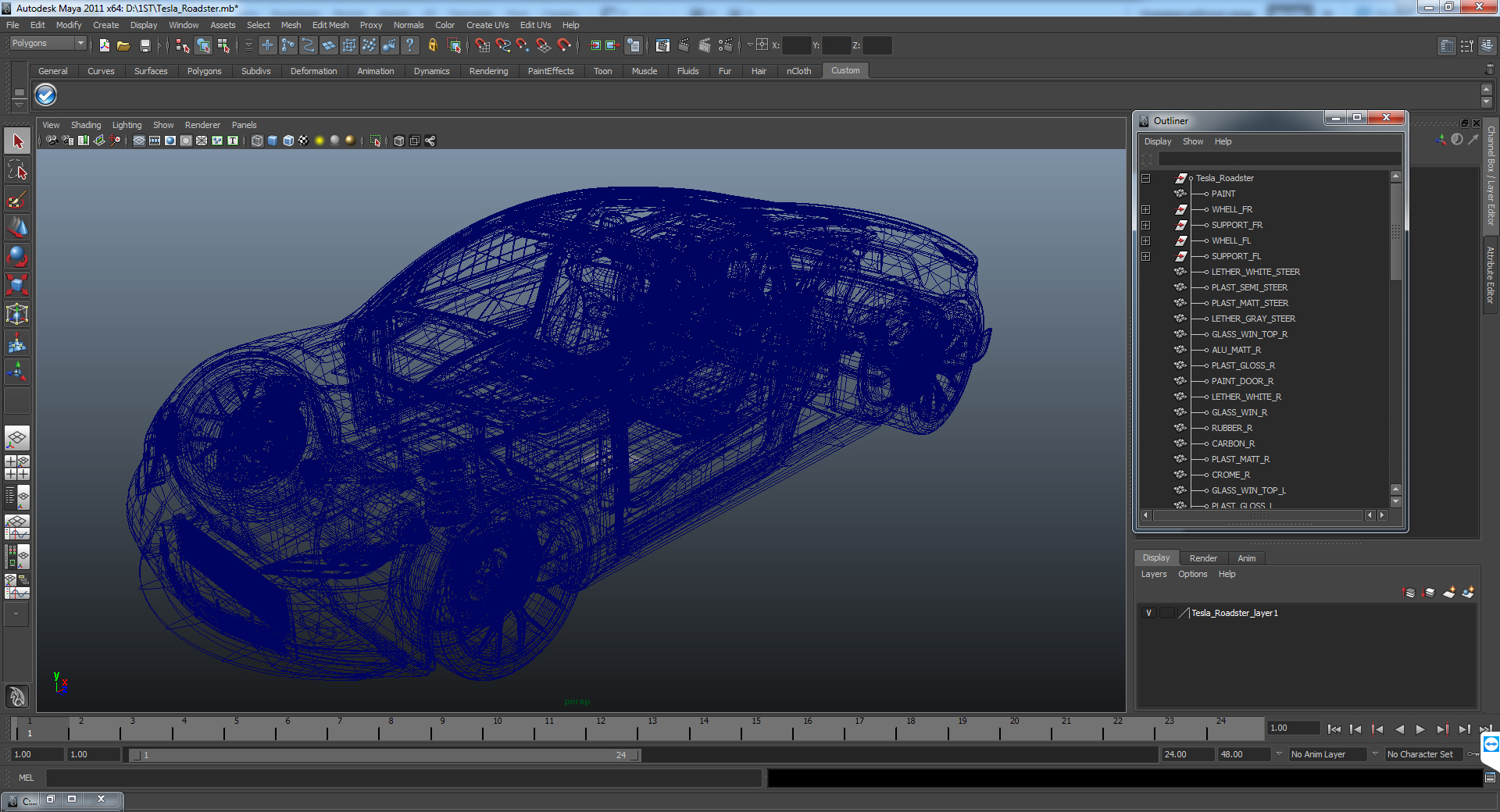 Tesla Roadster 3D model