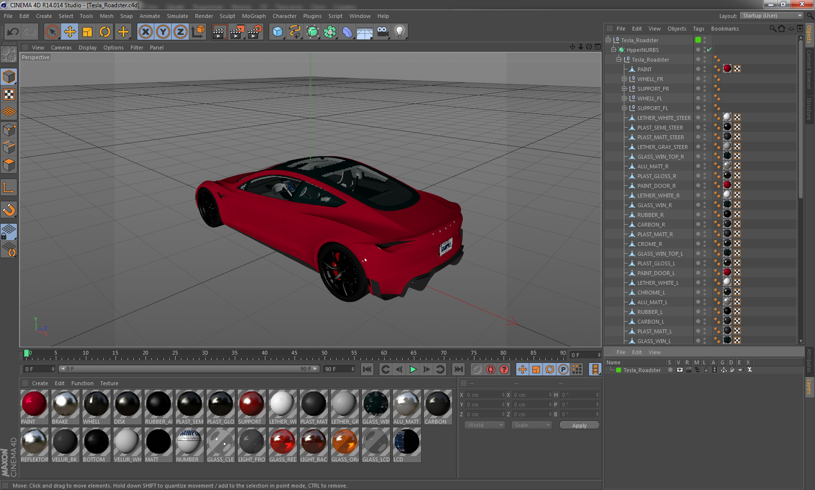 Tesla Roadster 3D model
