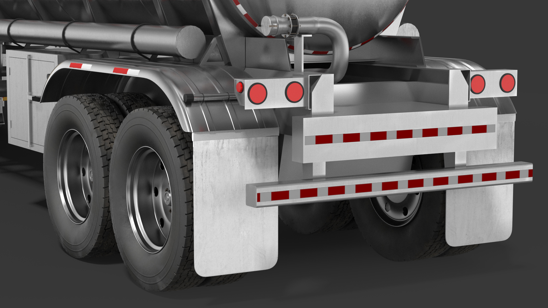 3D Vintage Semi Truck with Tank Trailer