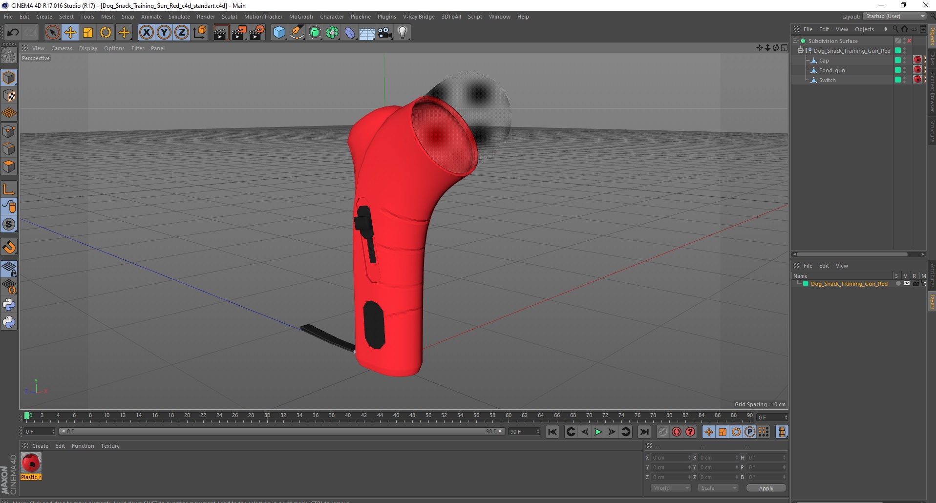 3D Dog Snack Training Gun Red