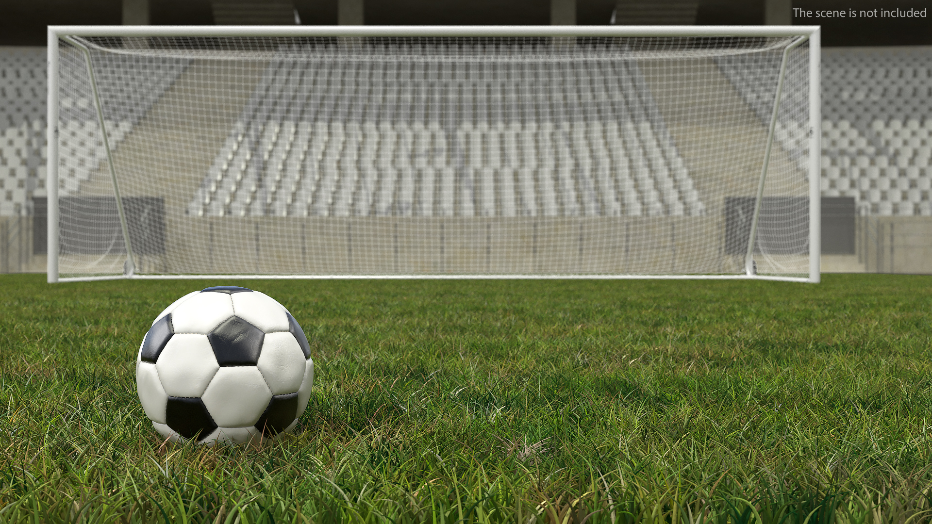3D model Animated Soccer Ball Flies into Corner of the Goal