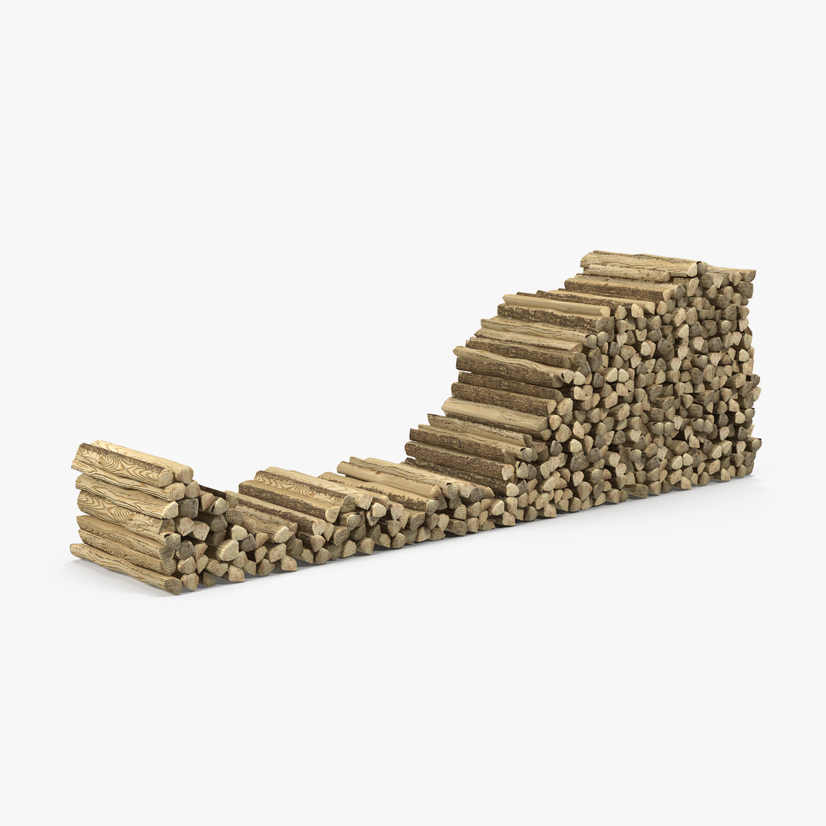 Stack of Firewood 3D Model