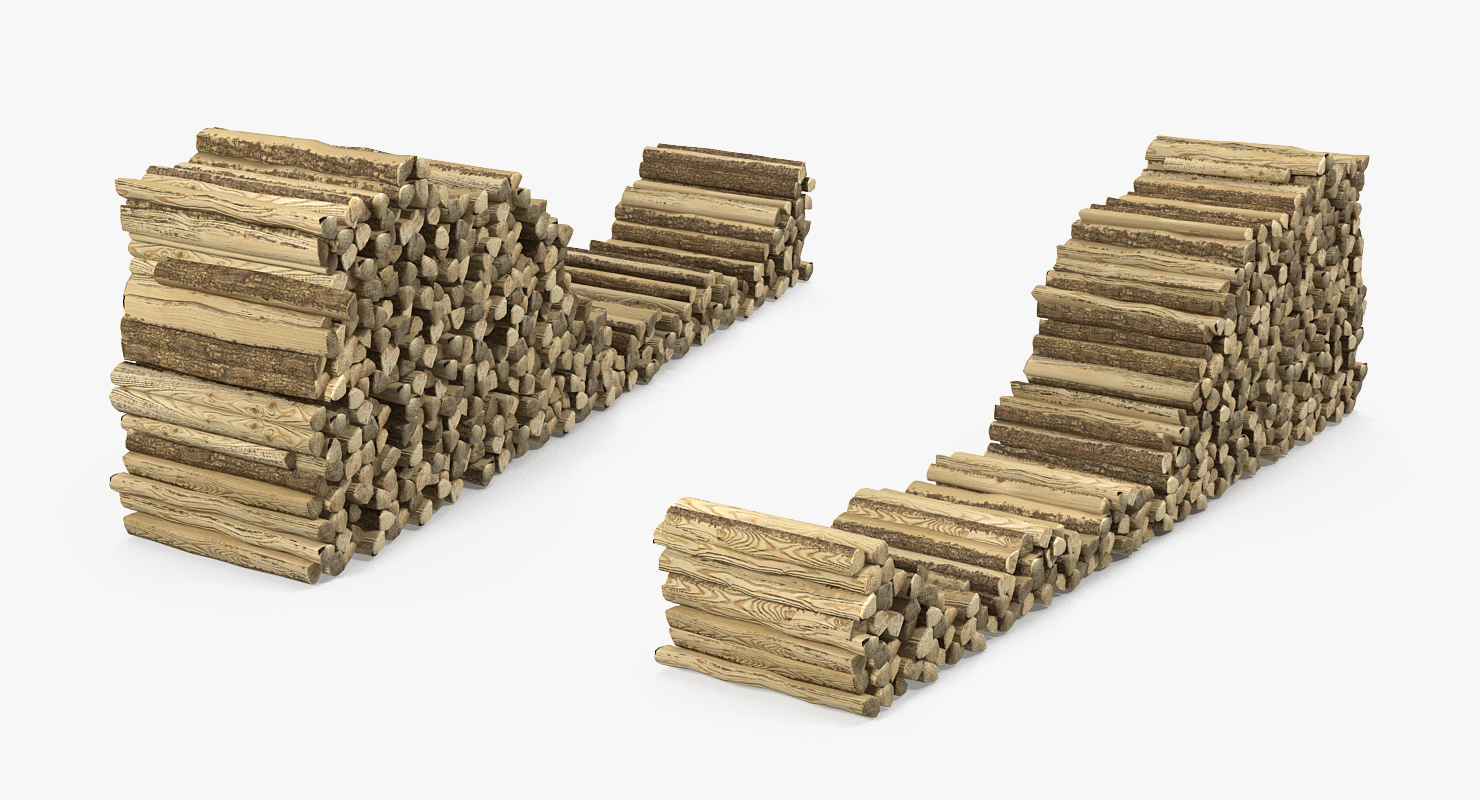 Stack of Firewood 3D