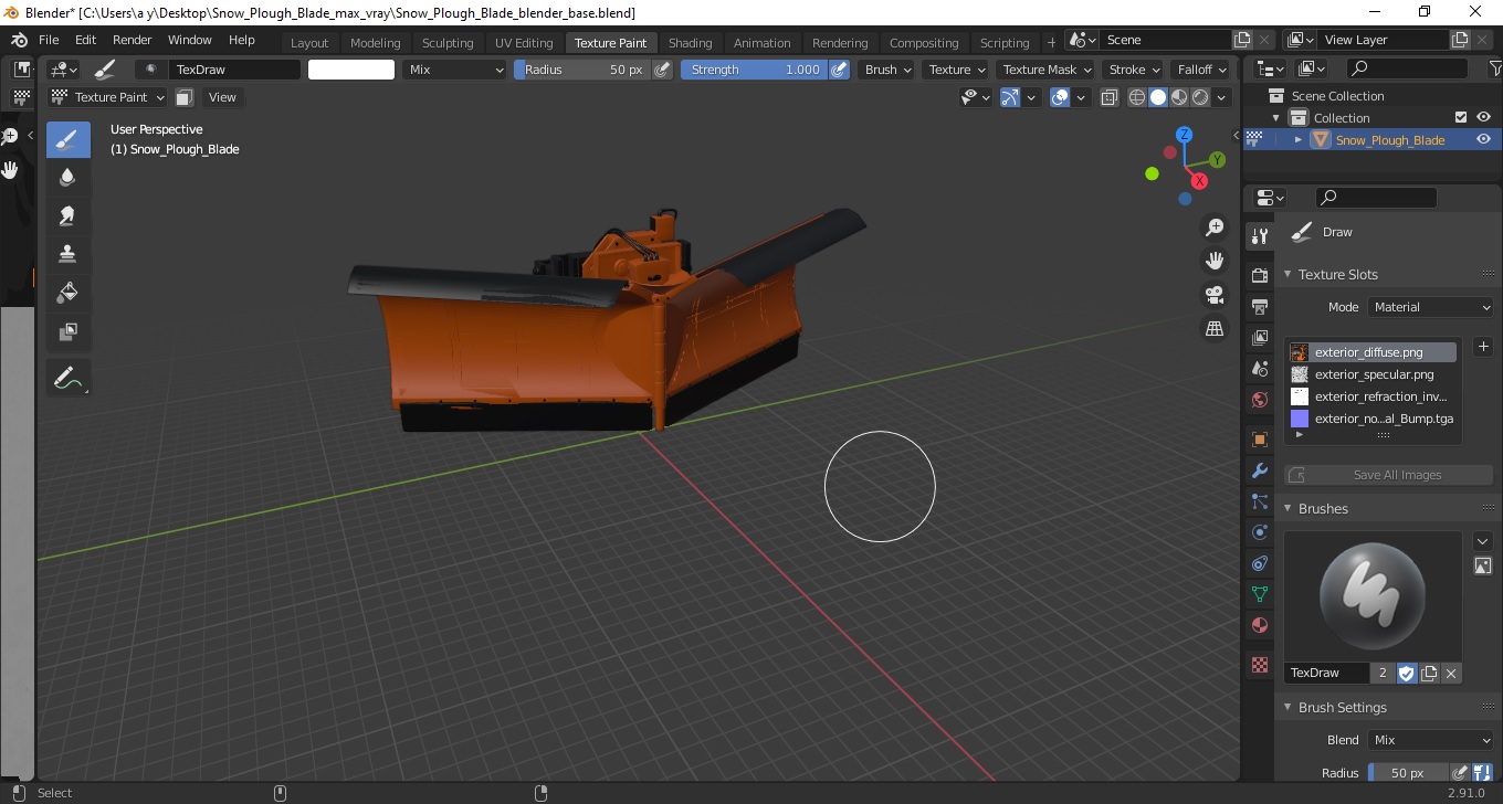 Snow Plough Blade 3D