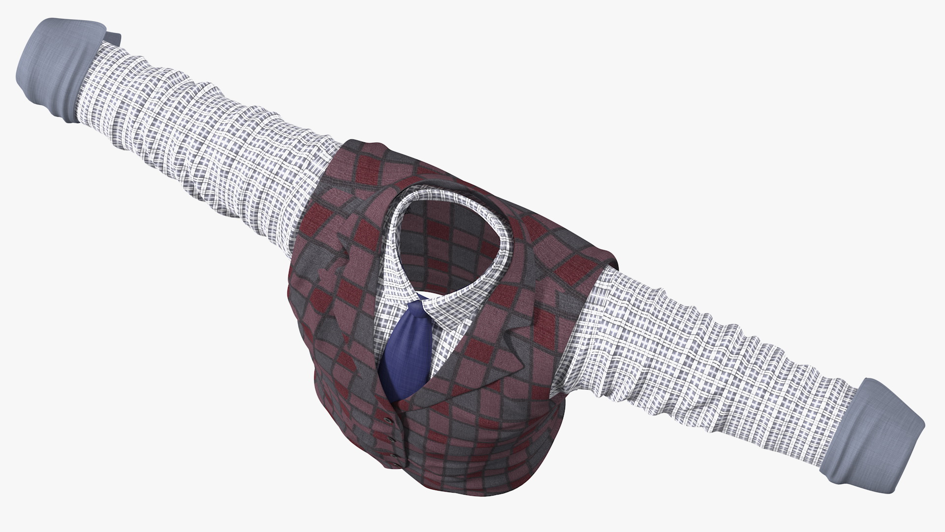 Men Vest with Shirt 3D model