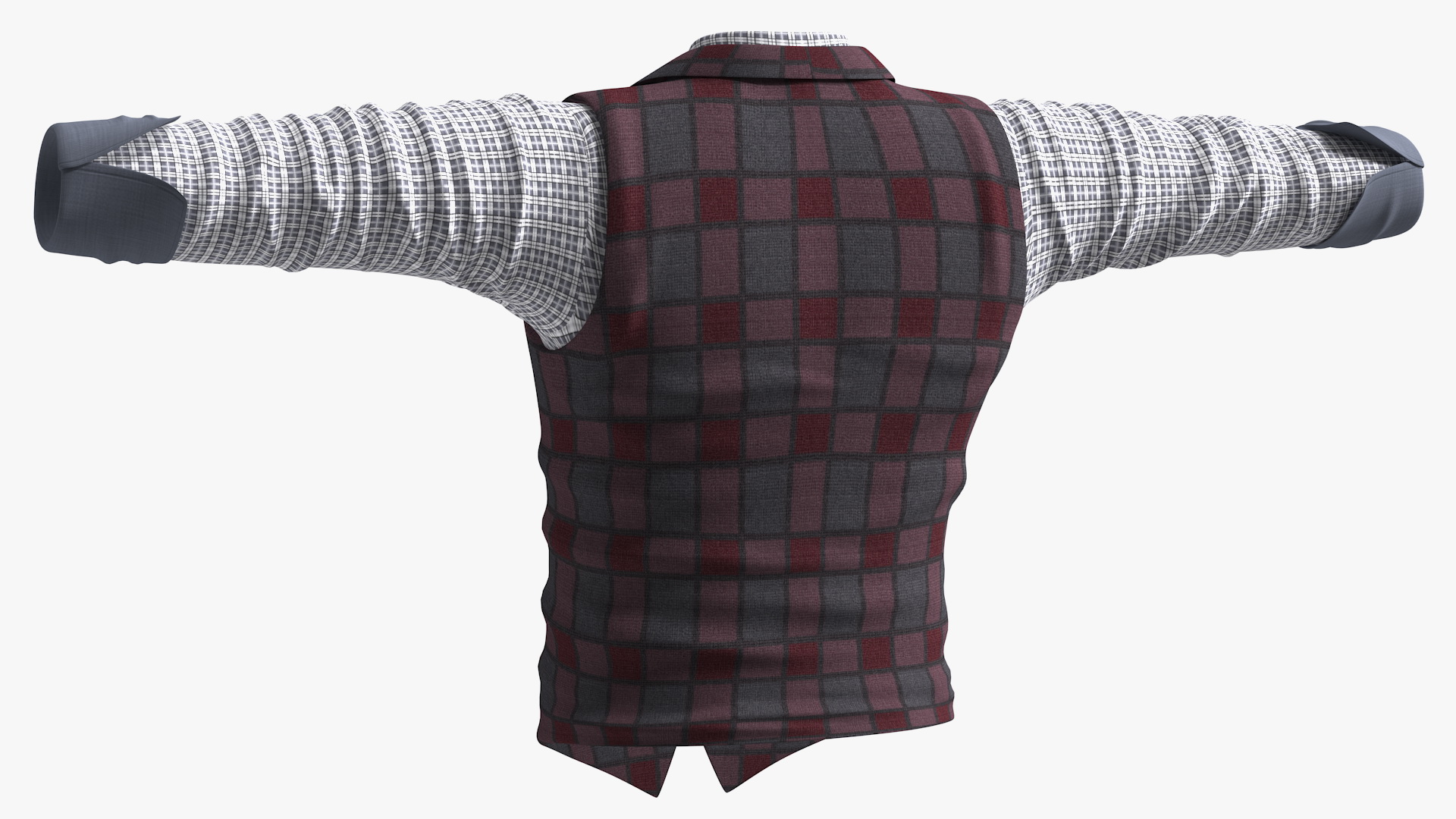 Men Vest with Shirt 3D model