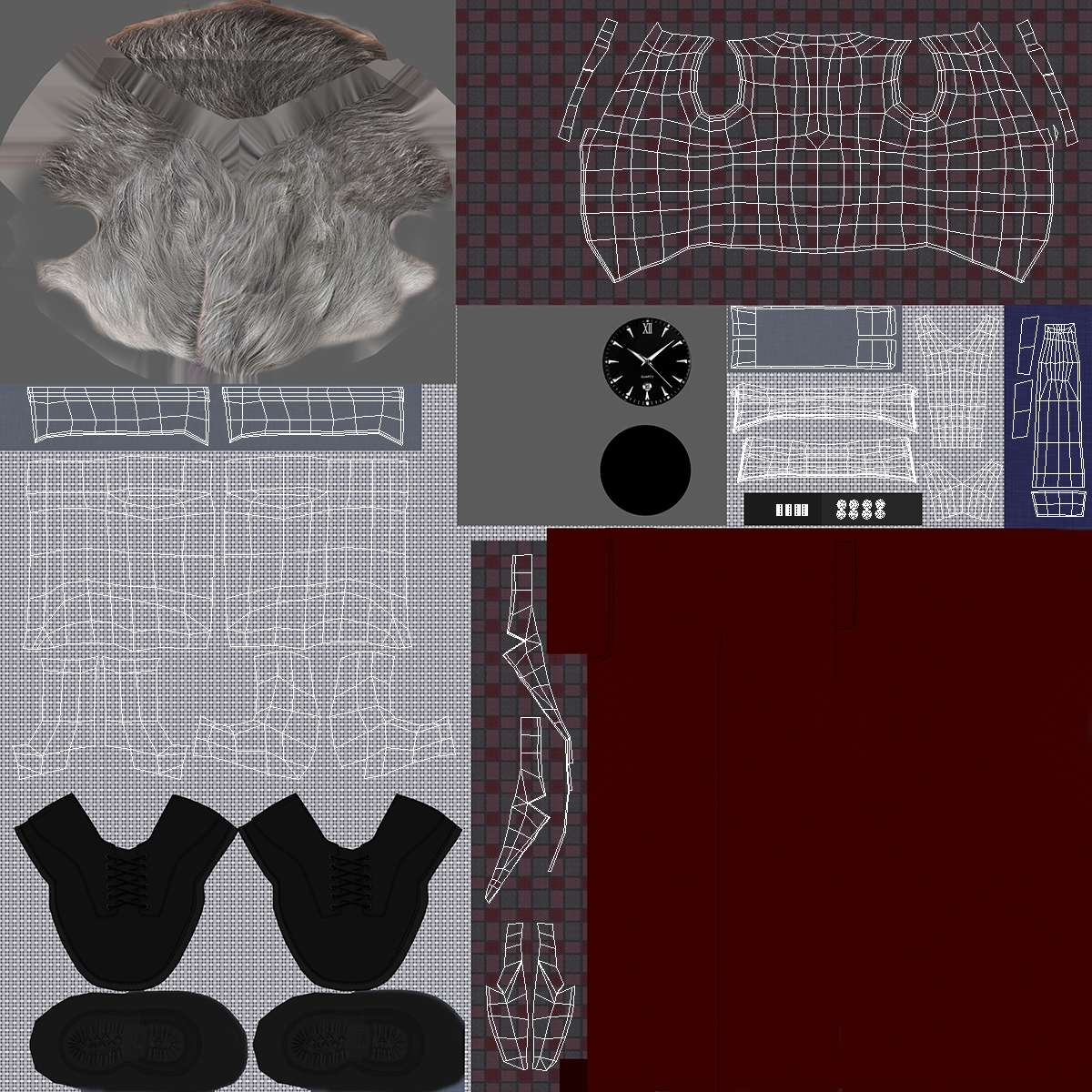 Men Vest with Shirt 3D model