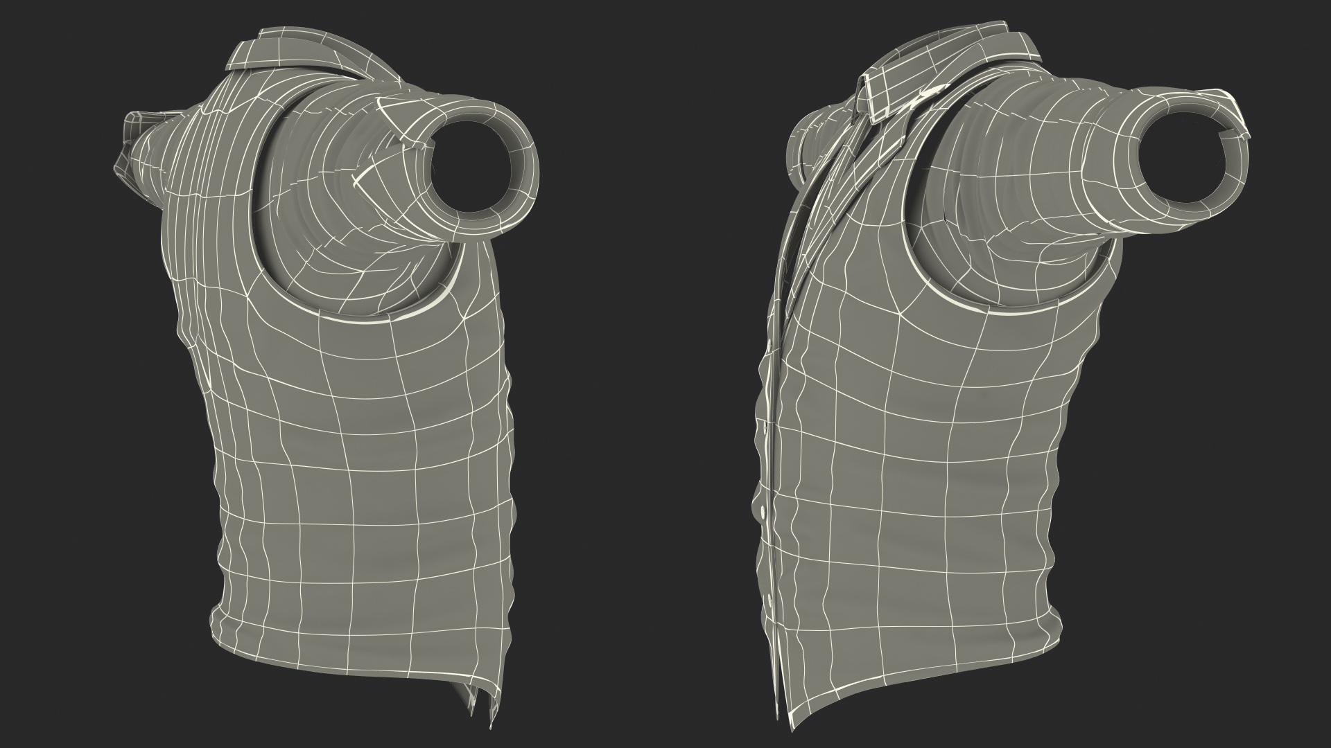 Men Vest with Shirt 3D model