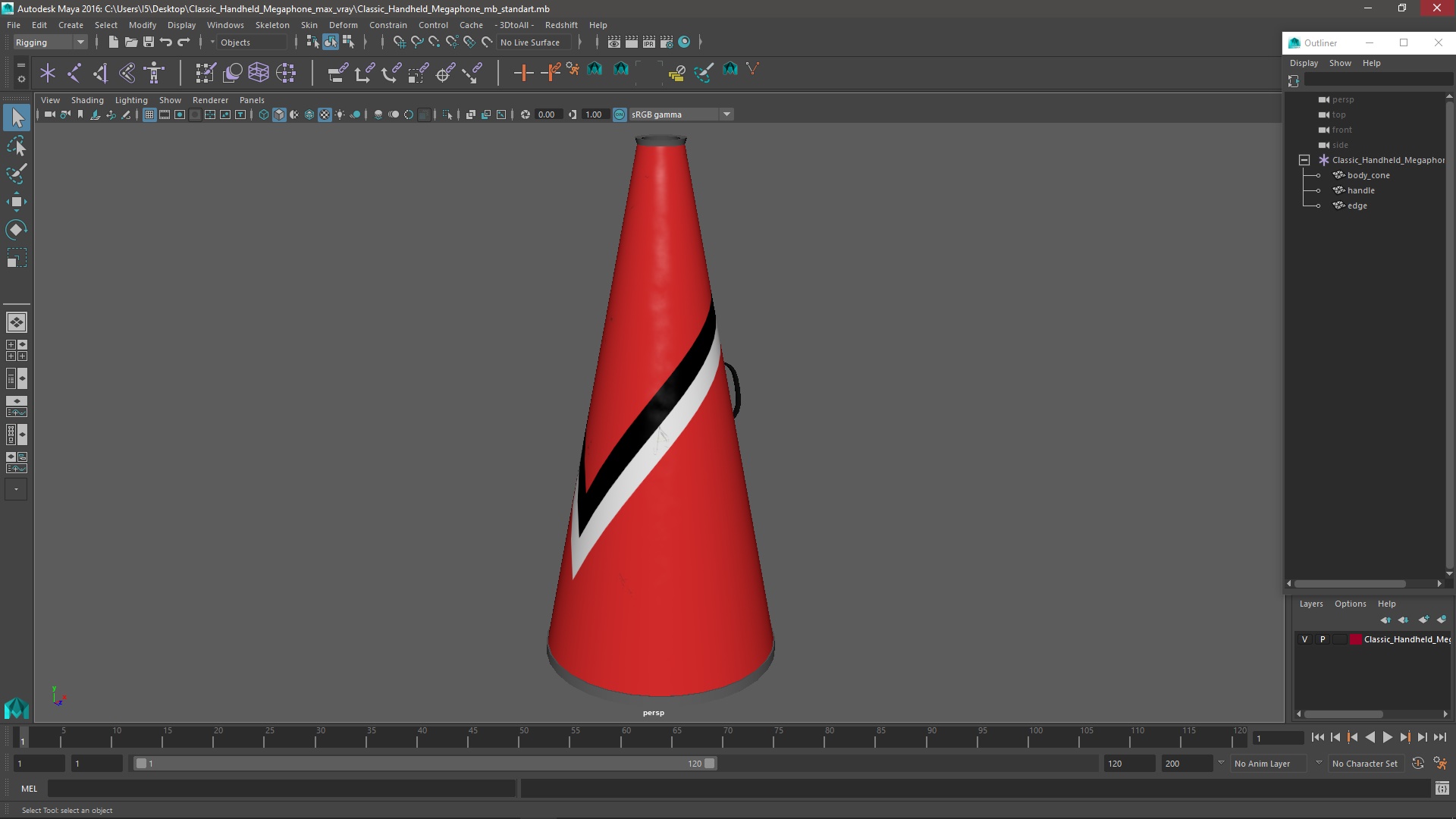 3D Classic Handheld Megaphone