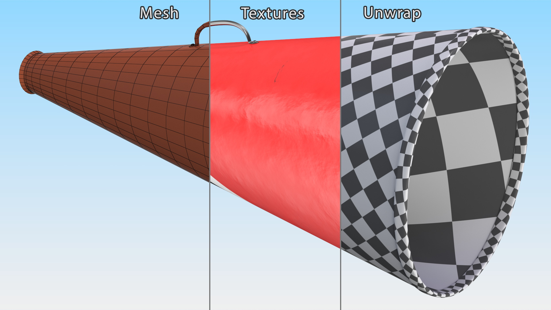 3D Classic Handheld Megaphone