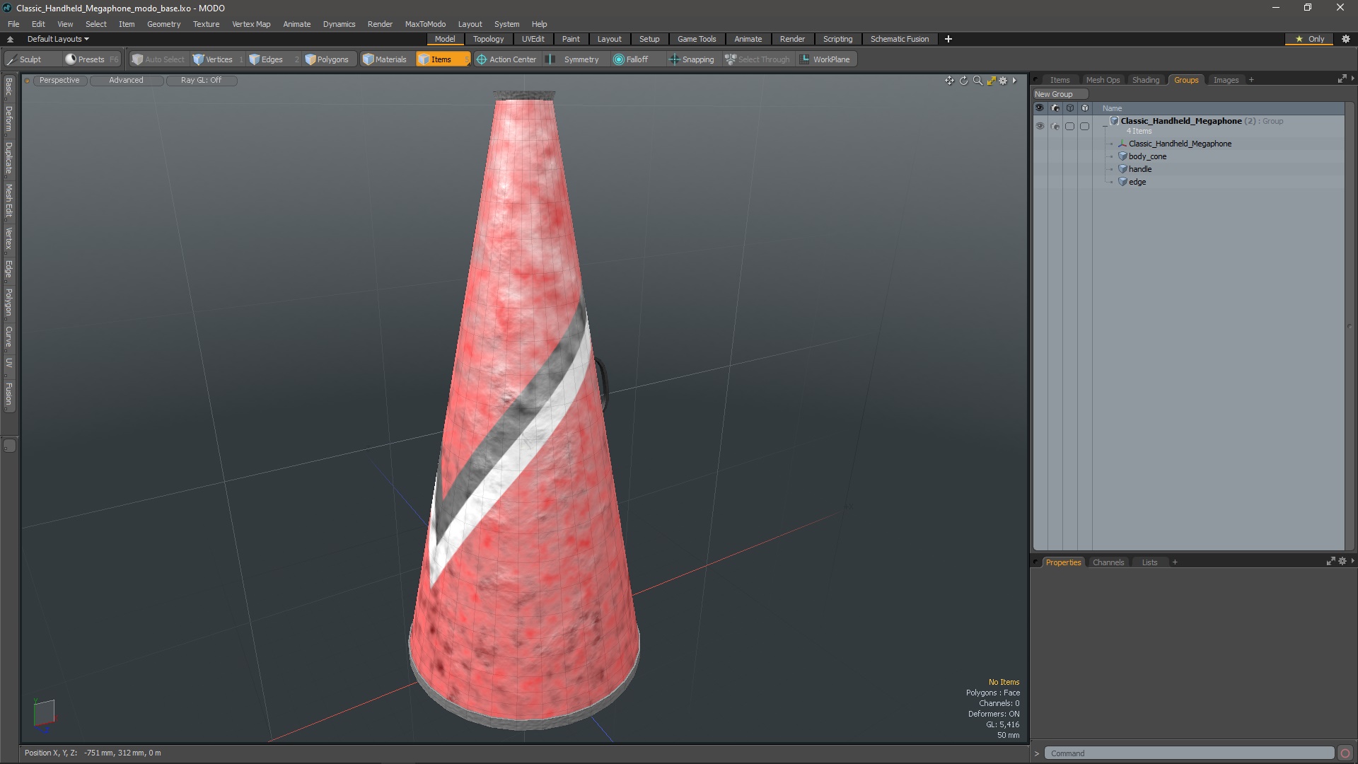3D Classic Handheld Megaphone