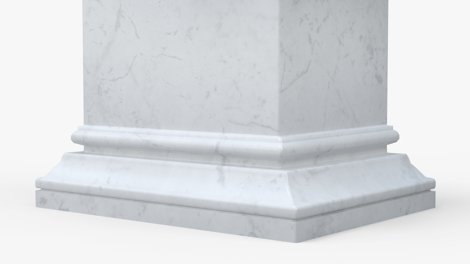 Gypsum Bust of President Lincoln on Pedestal 3D model