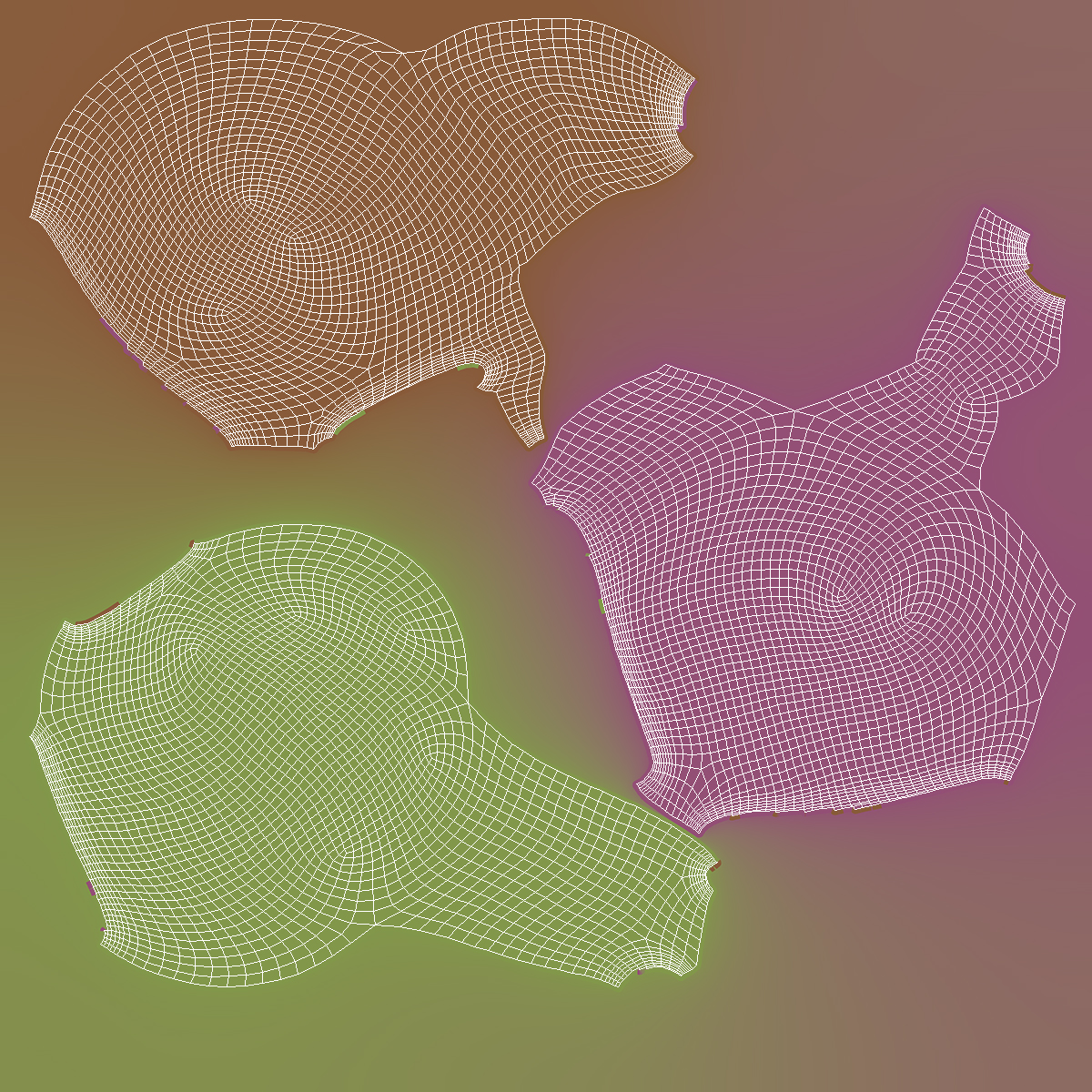 Multicolored Ice Cream Balls in Glass Bowl 3D