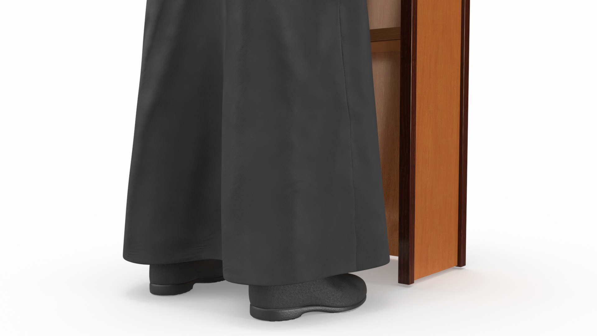 3D Catholic Priest Reads the Bible at the Lectern Ambo