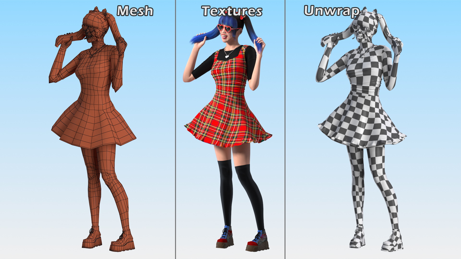 Fashionable Chinese Woman Flirty Pose 3D