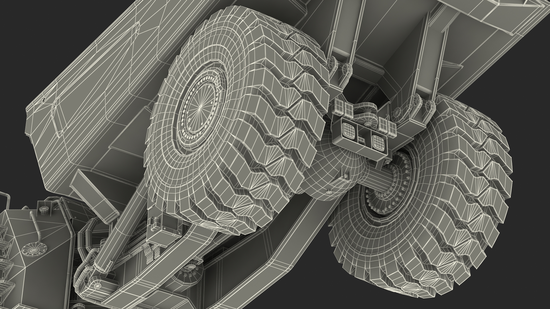 3D Underground Truck With Coal Rigged for Maya model