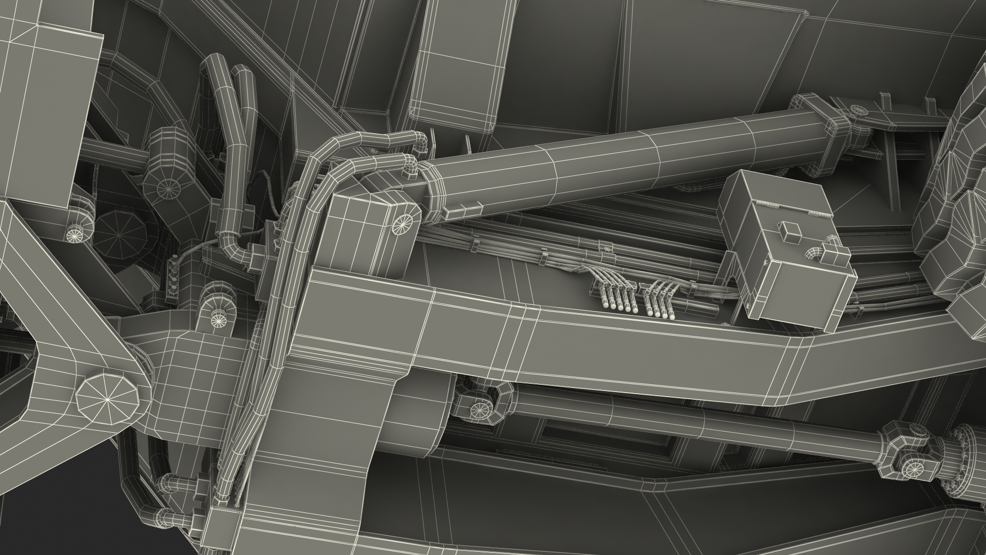 3D Underground Truck With Coal Rigged for Maya model