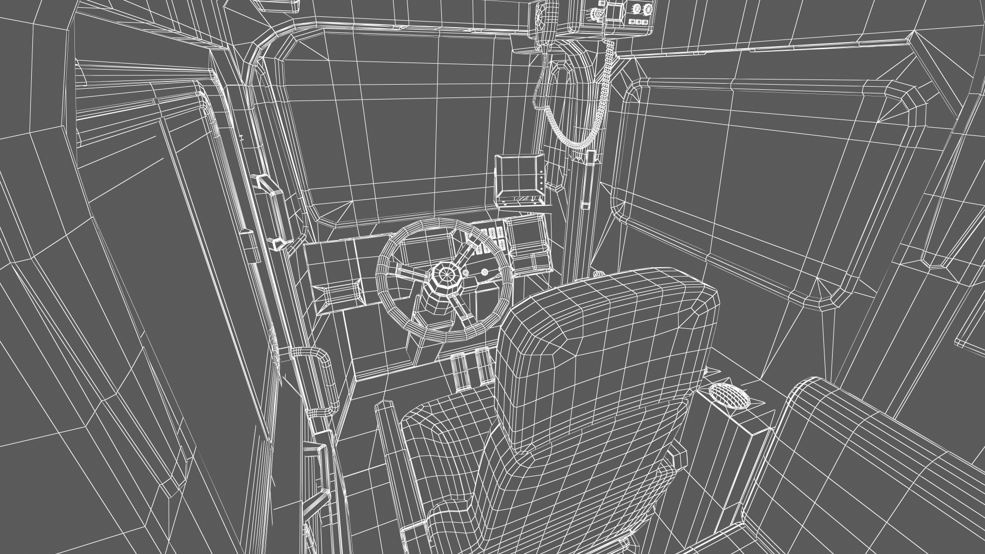 3D Underground Truck With Coal Rigged for Maya model