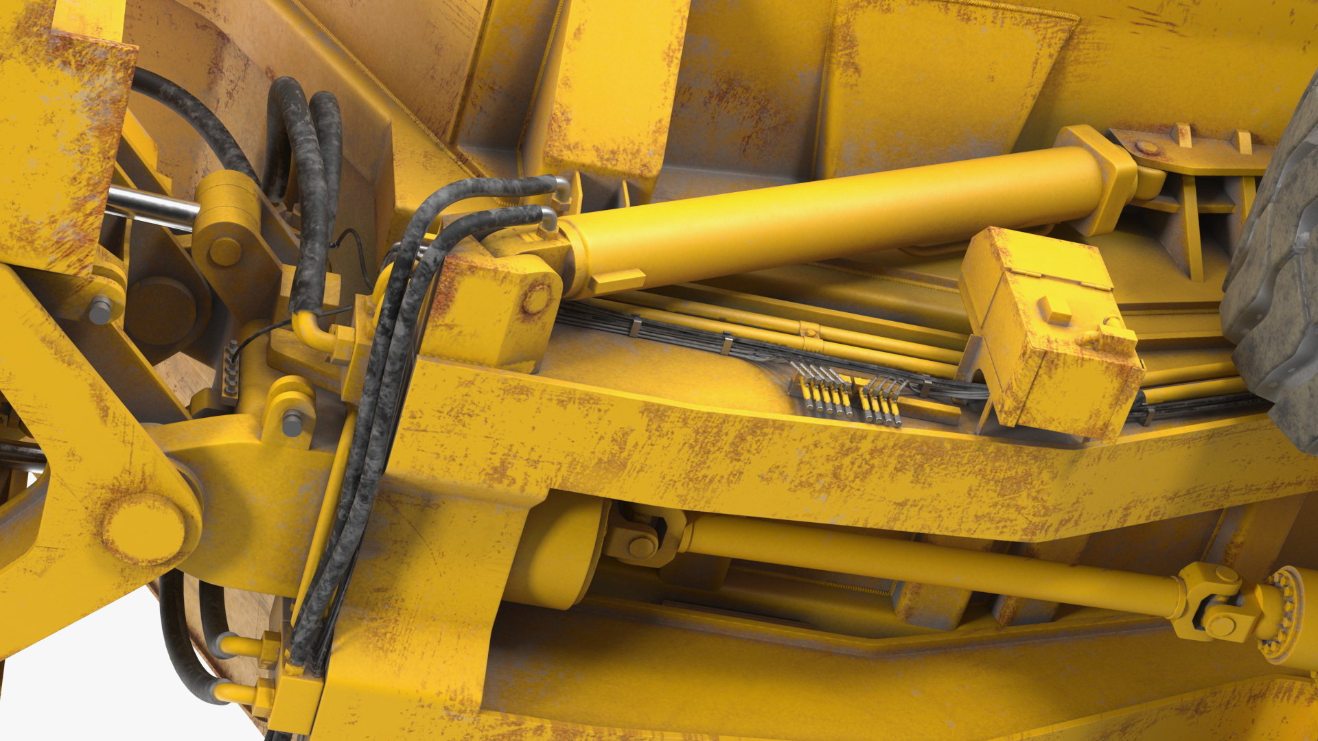 3D Underground Truck With Coal Rigged for Maya model