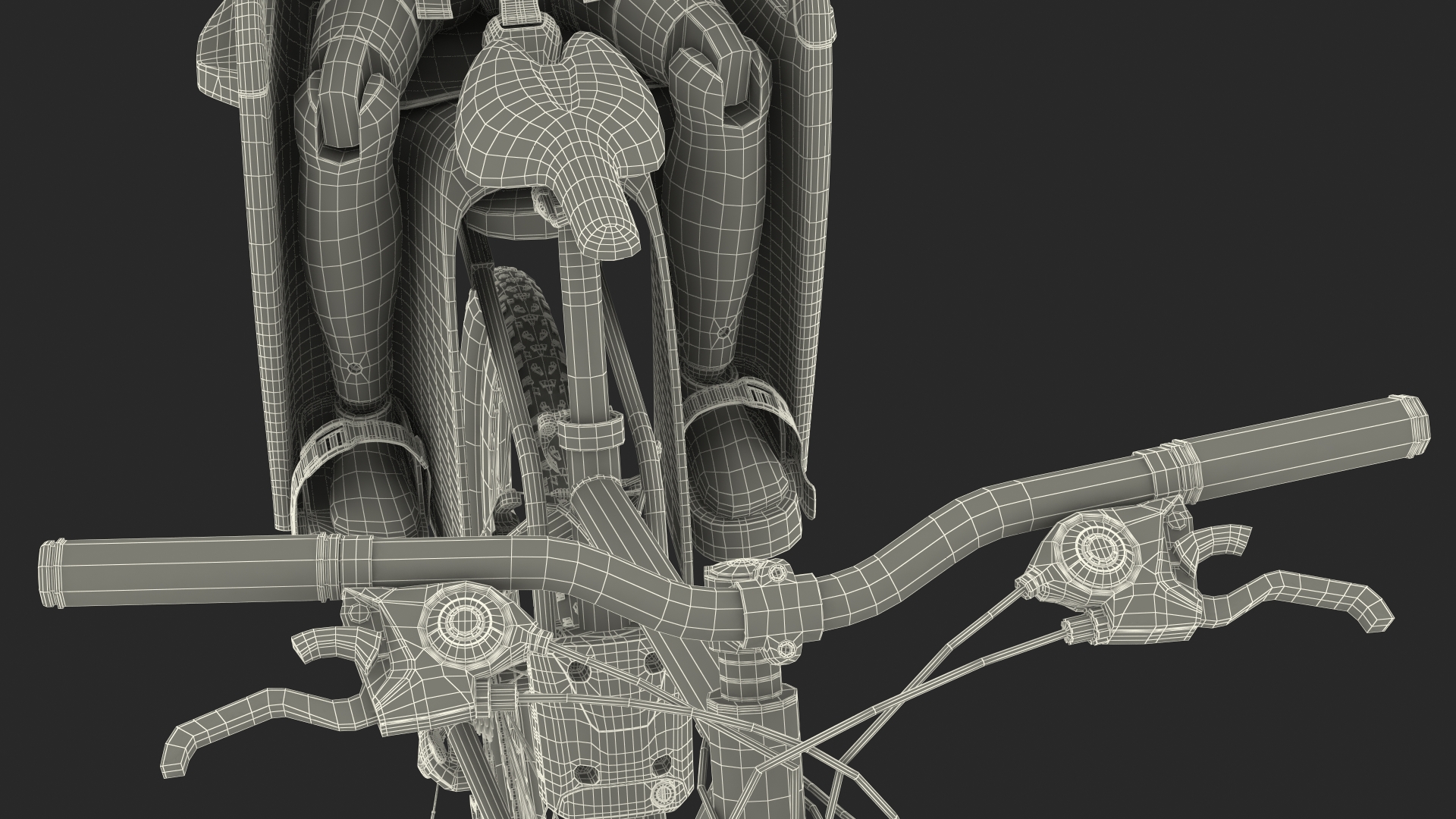 Bike with Child Crash Test Dummy in Safety Seat 3D