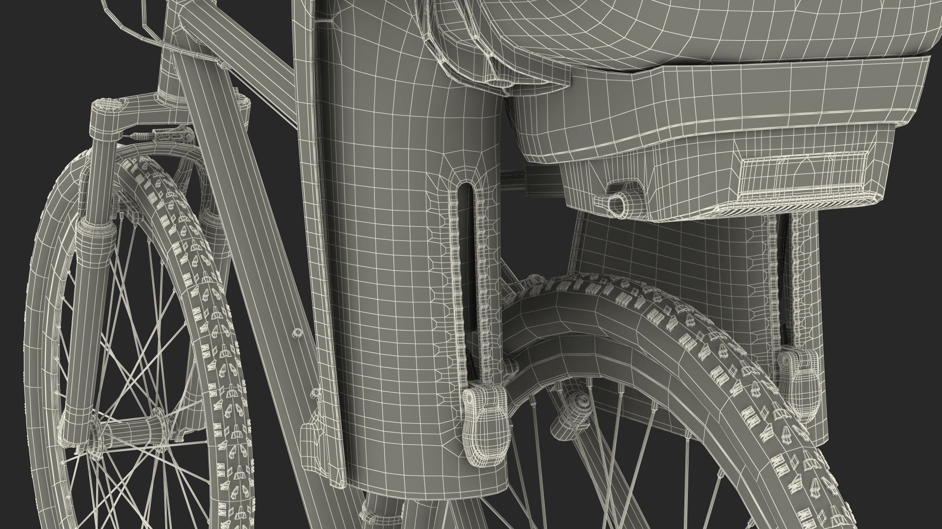 Bike with Child Crash Test Dummy in Safety Seat 3D