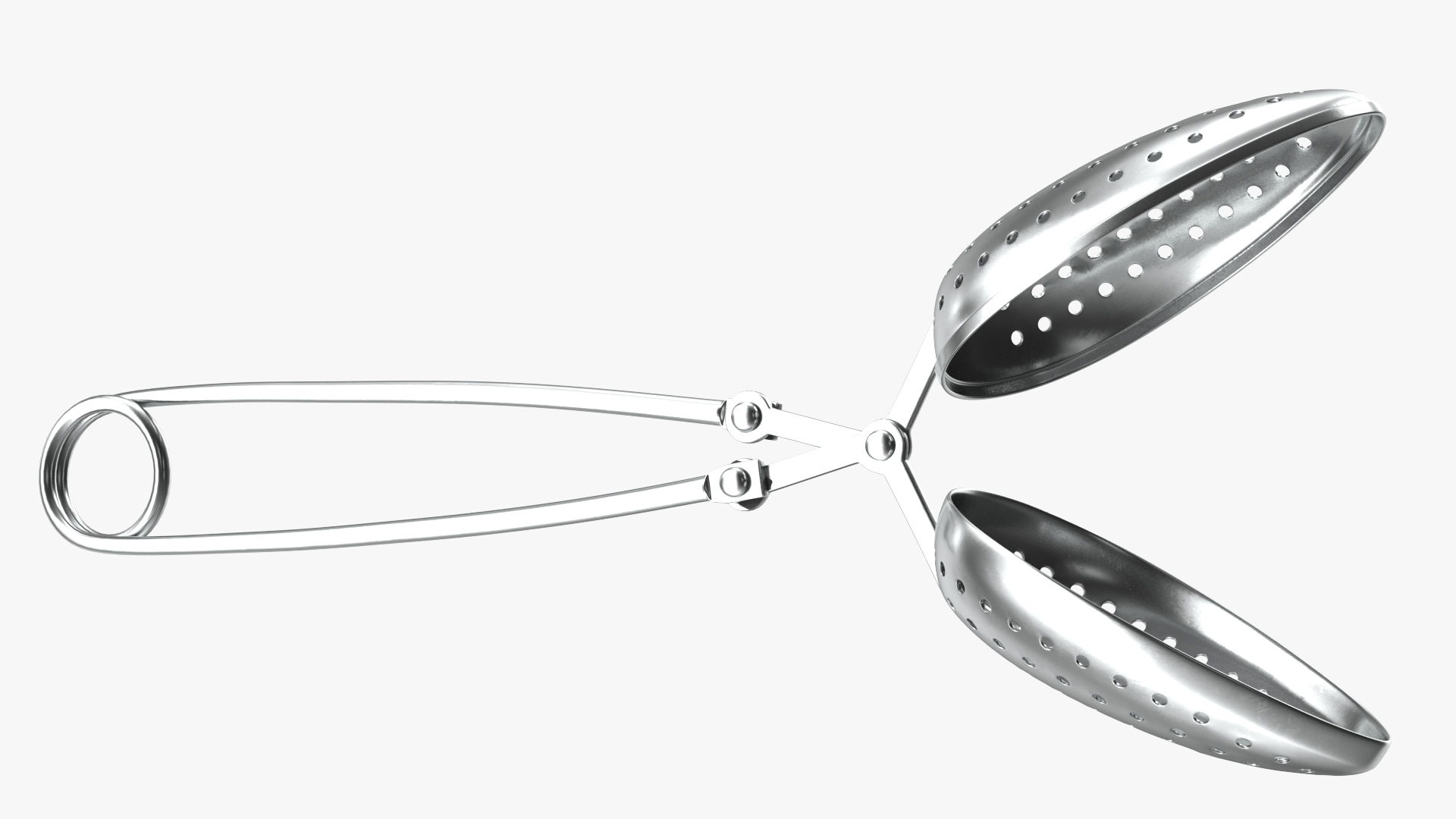 3D Stainless Steel Tea Infuser Spoon Open model